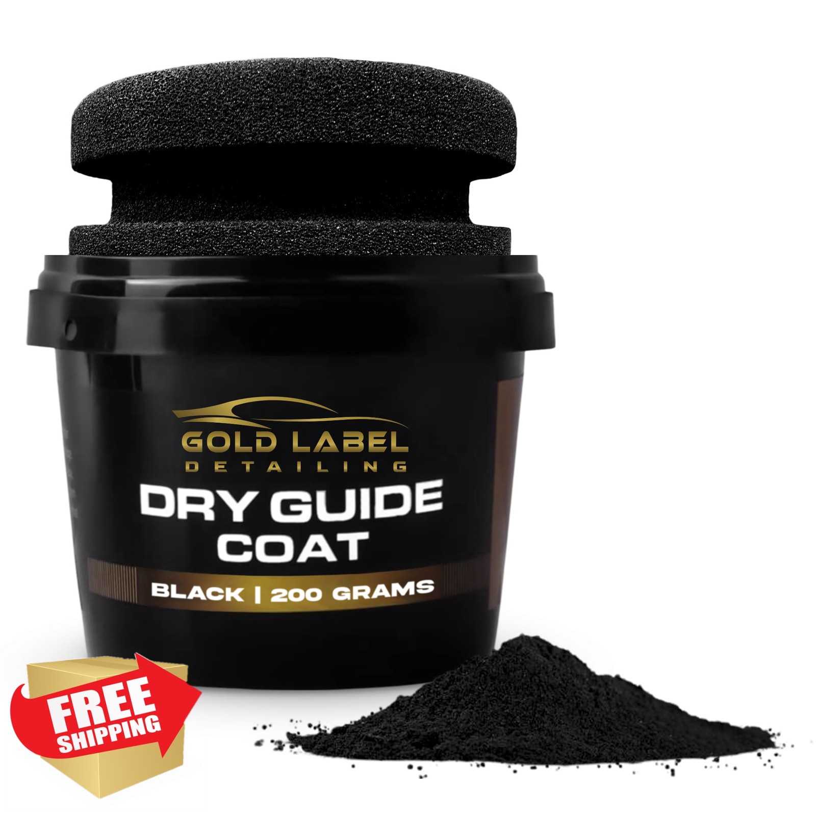 Gold Label Detailing Dry Black Guide Coat 7oz Autobody Paint