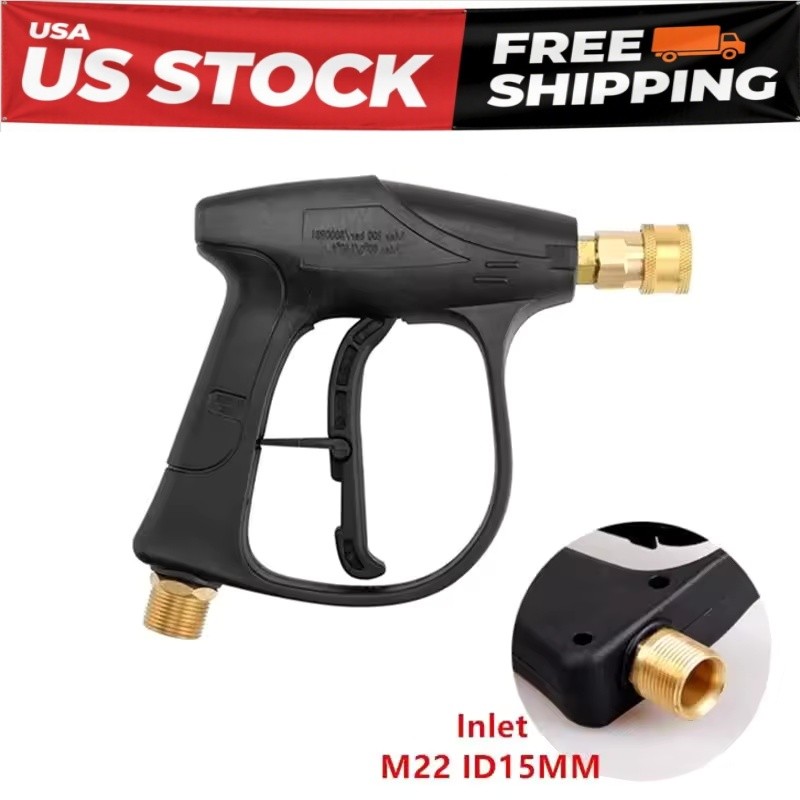 1/4″ 4000 PSI Pressure Washer Gun – Short Wand Foam Spray Nozzle