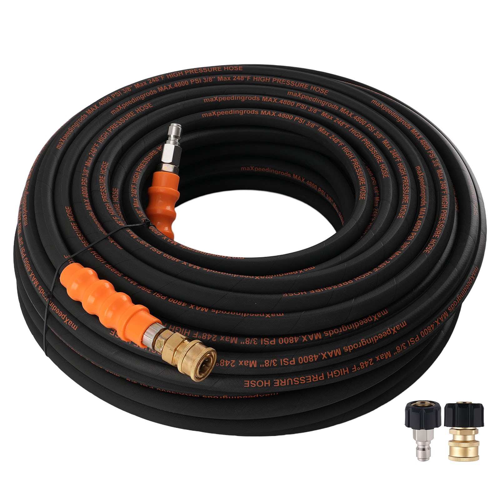 4800PSI 150FT Quick Connect Pressure Washer Hose 4800PSI M22-14mm 3/8″ Adapter