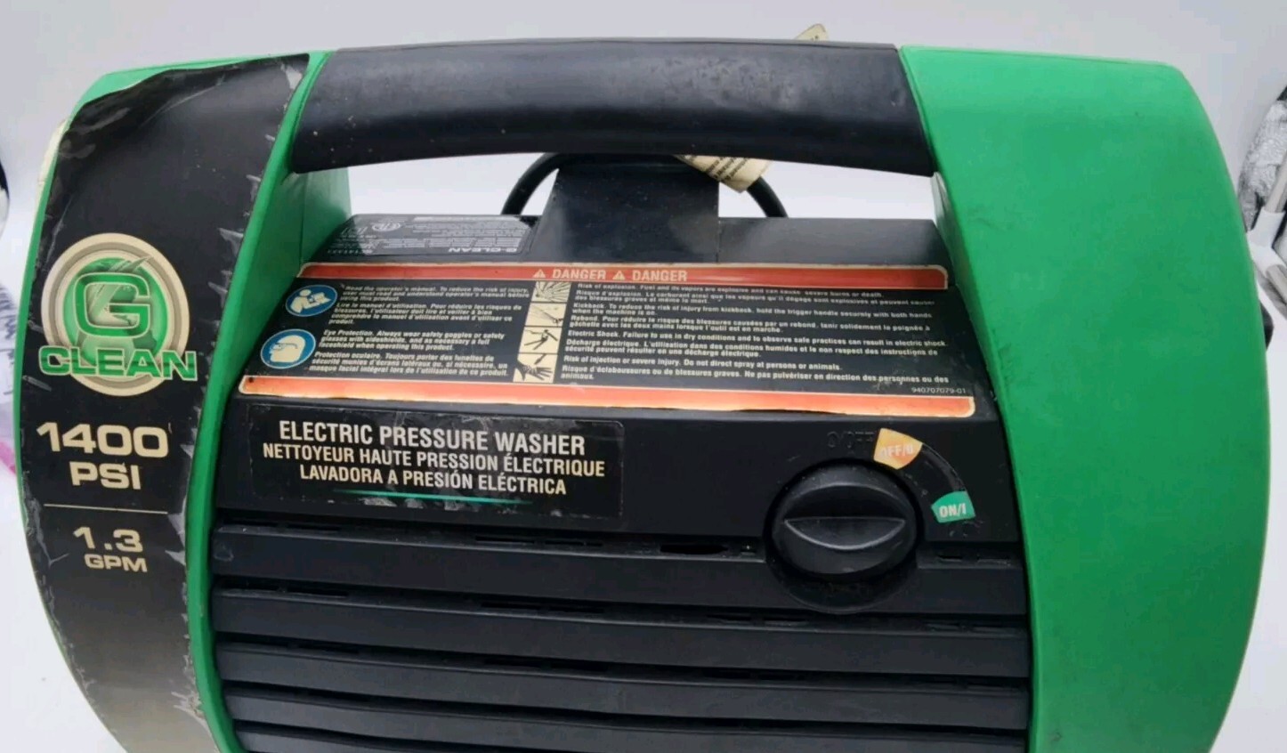 G Clean 1400 PSI Electric 120V Pressure/Power Washer / Pre Owned