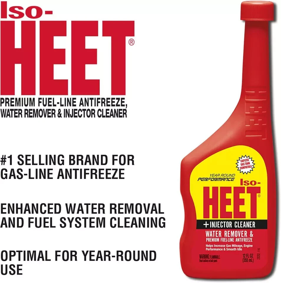 Heet Iso-HEET Water Remover And Premium Fuel Line Antifreeze + Injector Cleaner