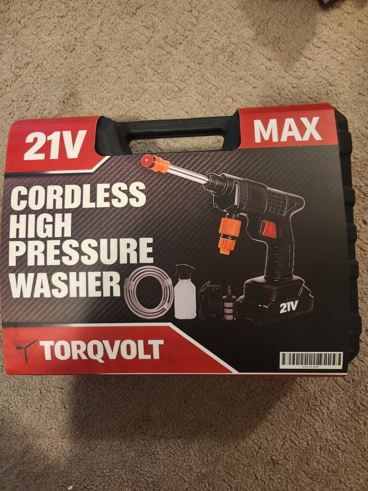21 Volt Cordless High Pressure Washer