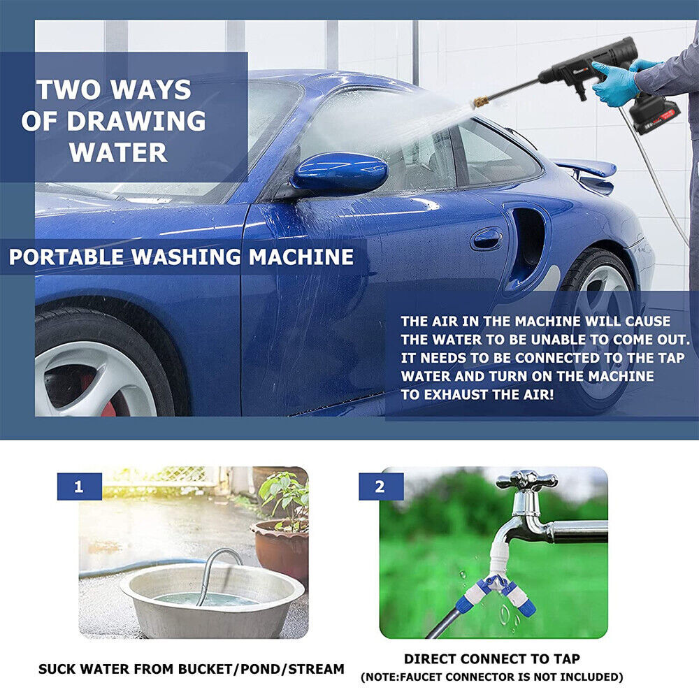 288VF Cordless Electric High Pressure Water spray gun Car Washer Cleaner Tool