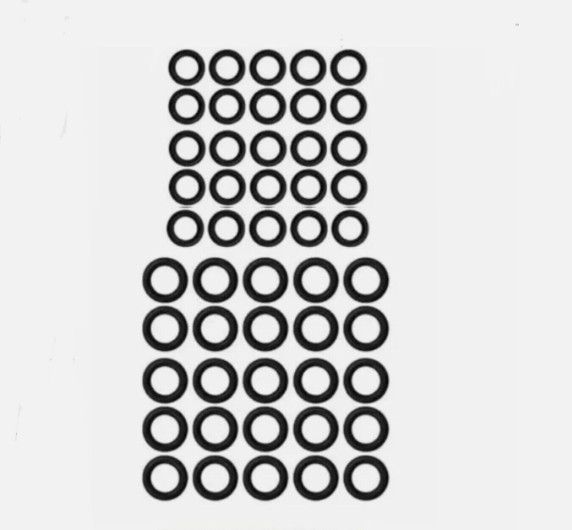 Pressure Washer O-Rings For 1/4”, M22, 3/8” Quick Connect Fittings, 50 PCS