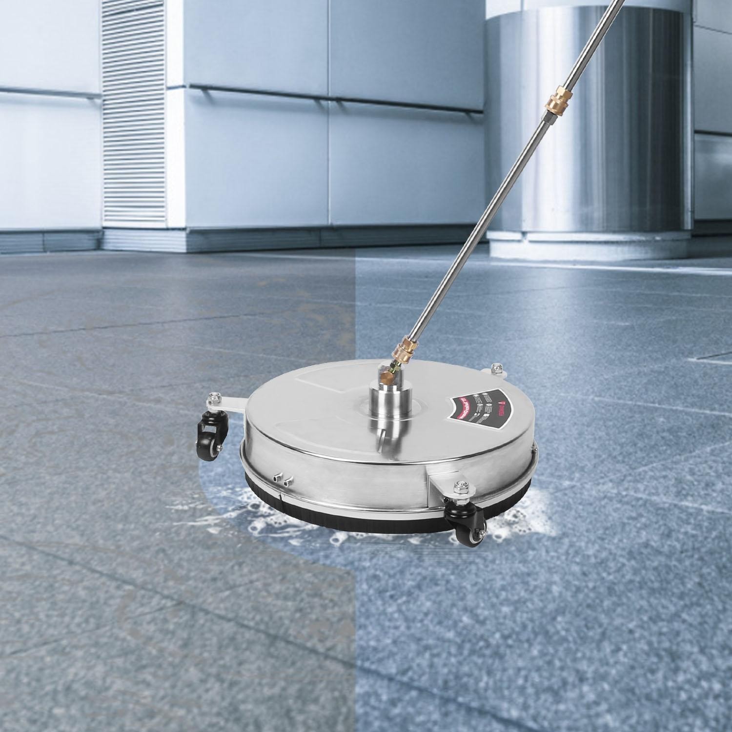 15″ High Pressure Washer Flat Surface Cleaner 4000PSI Stainless Steel Disc Broom
