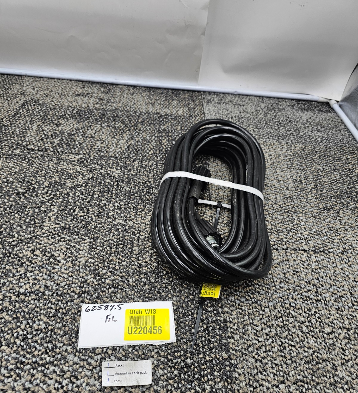 5800 PSI High Pressure Hose 20 ft. Black 60°C Max For Pressure Washer Gun