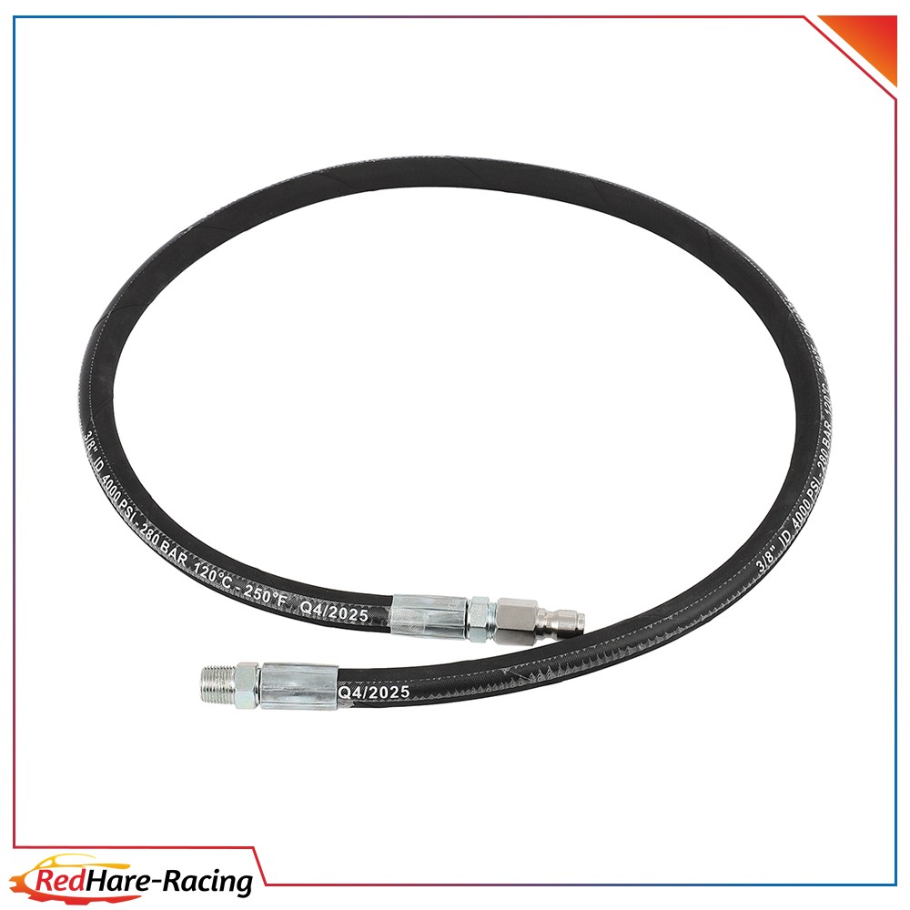 Pressure Washer Whip Hose 4 Ft X 3/8 Inch Hose Reel Connector Hose For Pressure