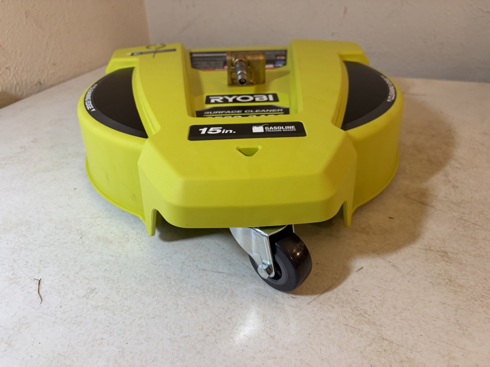 RYOBI 15 in. 3400PSI Gas Pressure Washer Surface Cleaner W/ wheels RY31SC15