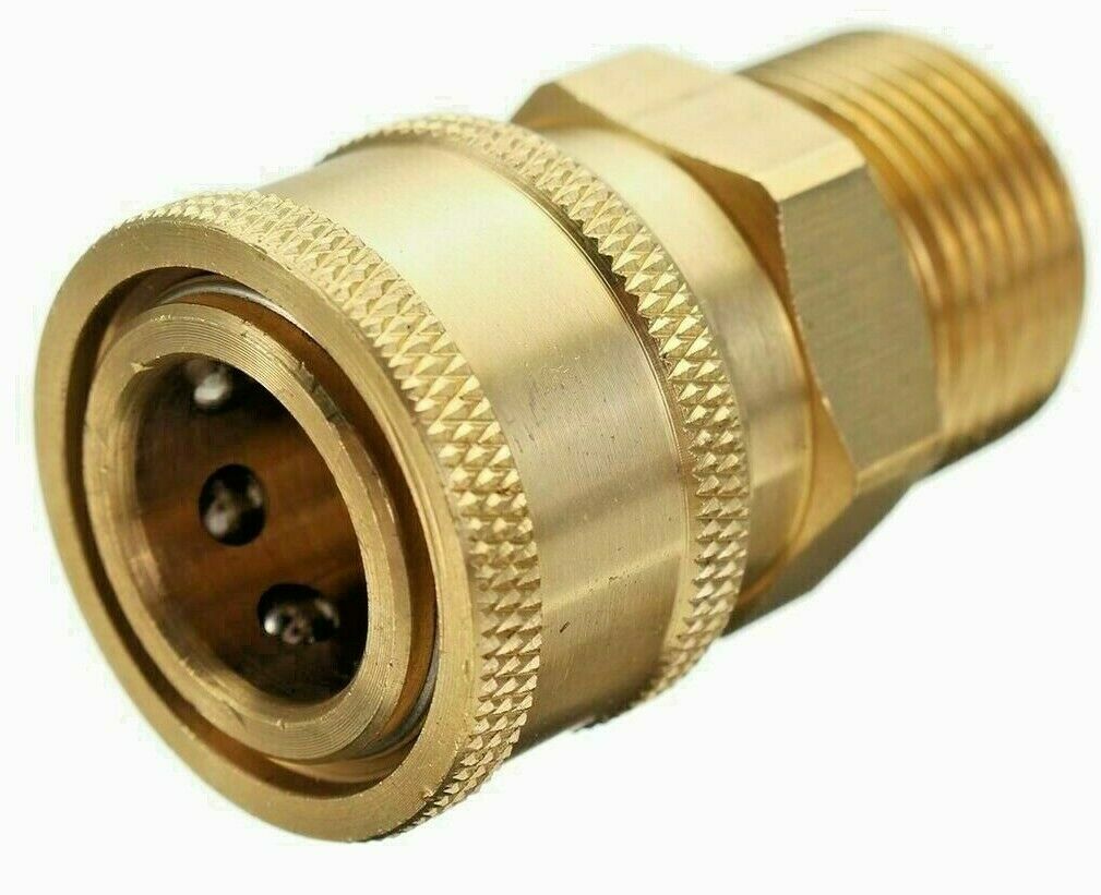 MTM 3/8 Coupler X M22 Male 15mm Twist Connect Pressure Washer (Non Standard )