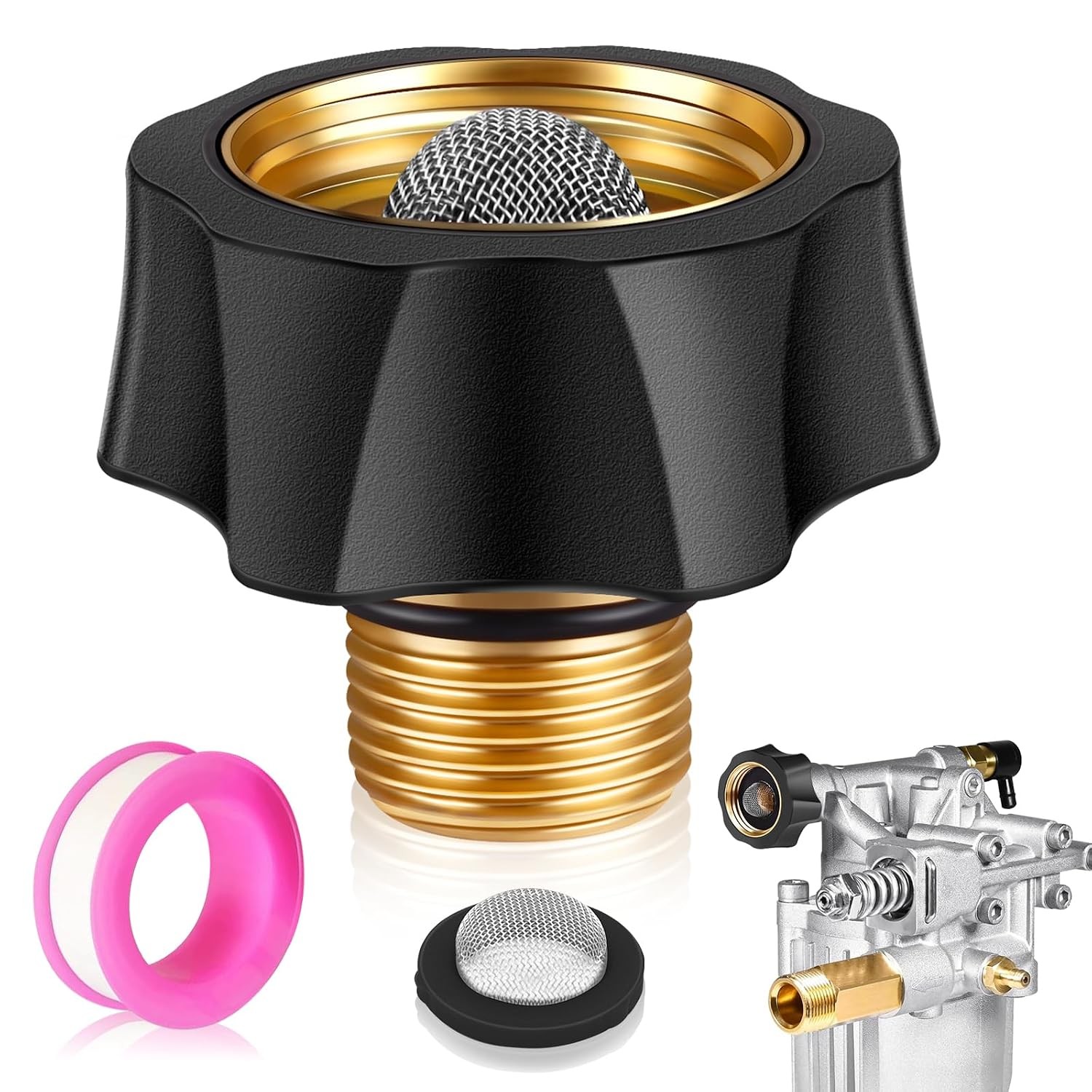 Brass Water Inlet Fitting for Simpson Pressure Washer Pump Replacement