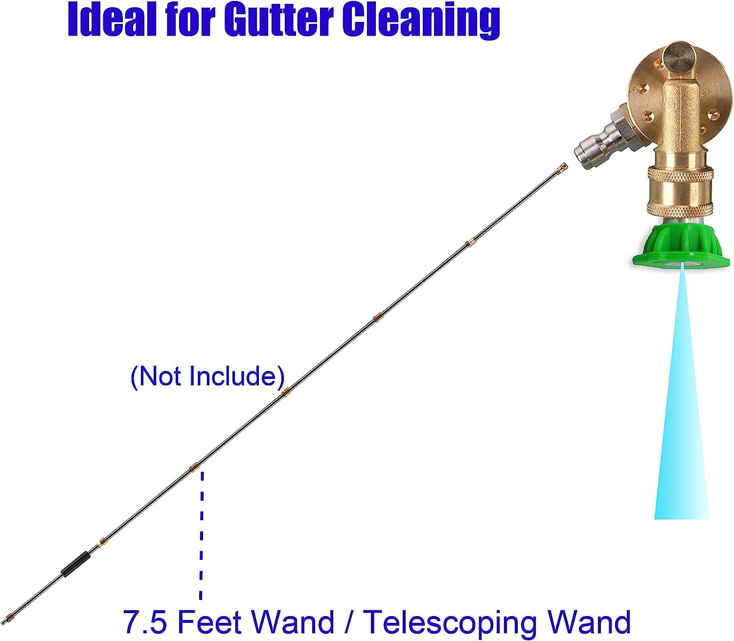 4000PSI High Pressure Washer Extension Wand Replace Lance Gutter Cleaner Nozzle