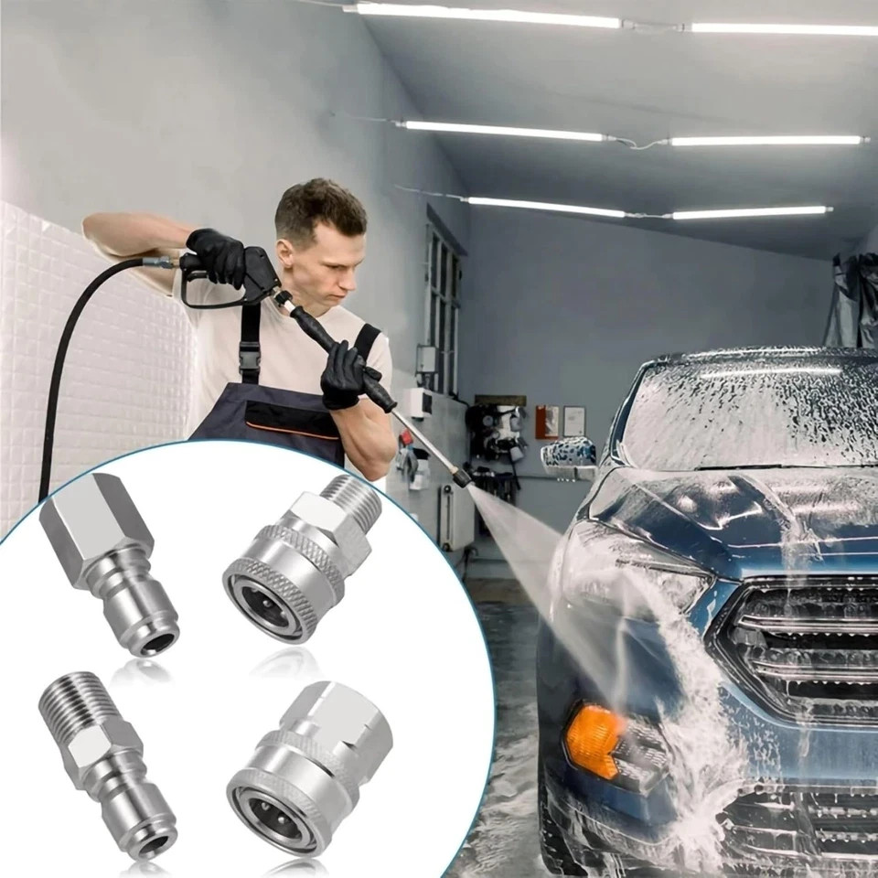 3/8 Quick Connect Fittings,Pressure Washer Quick Connect Kit,Stainless Steel Ada
