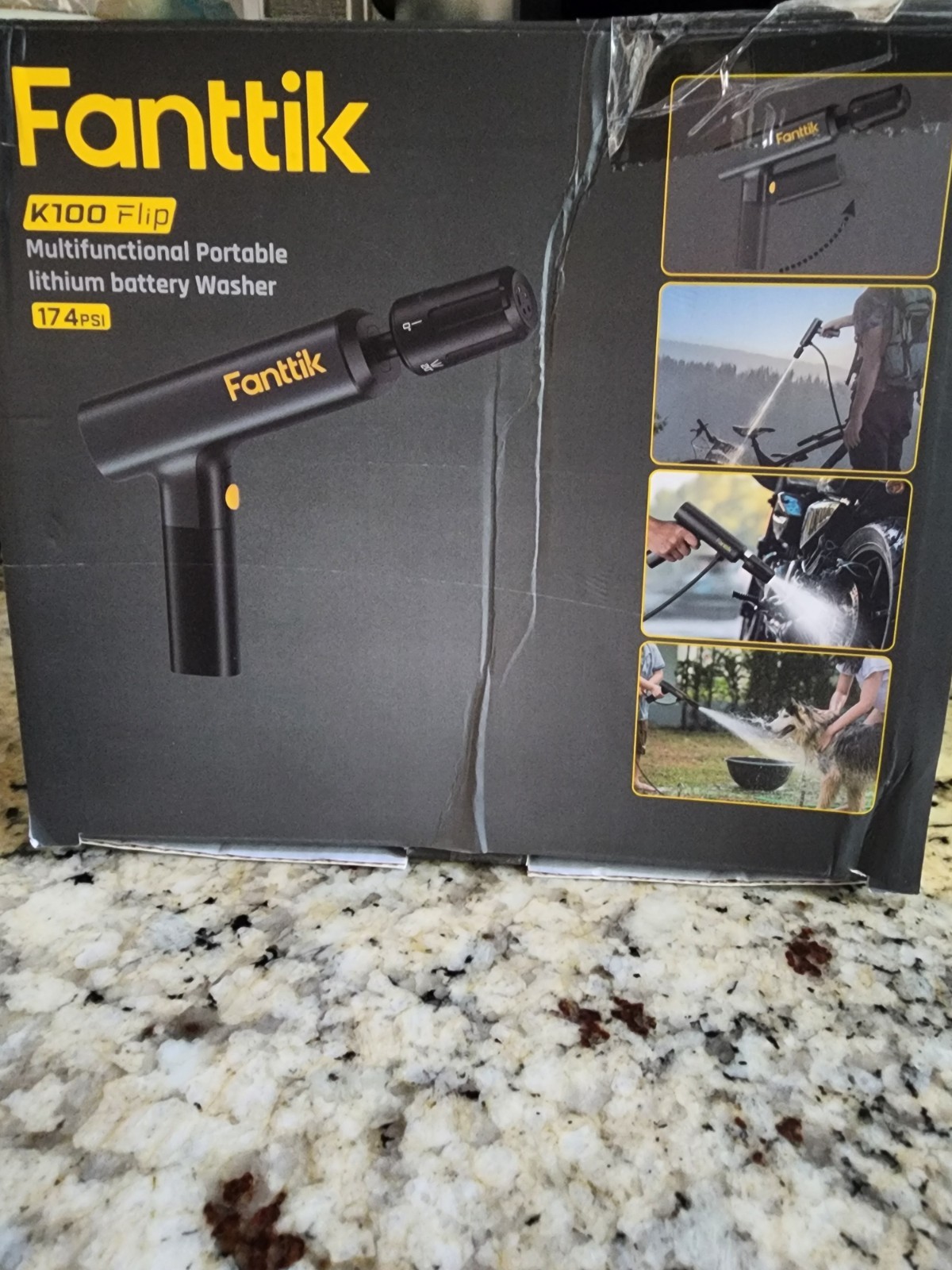 Fanttik K100 Flip Cordless Portable Sprayer Foldable 5-in-1 Nozzle 174 PSI – NEW