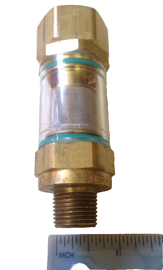 General Pump Dura View Pressure Washer Inlet Filter 3/8″ NPT x 3/4″ GH 100650