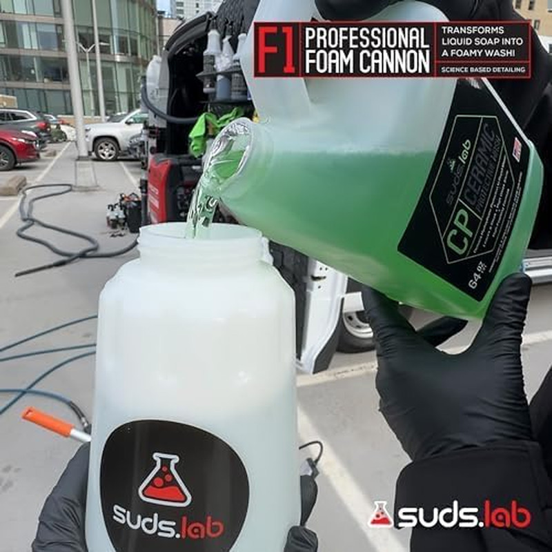 F1 Professional Foam Cannon 32 Oz Canister Adjustable Foam Nozzle Quick Connect