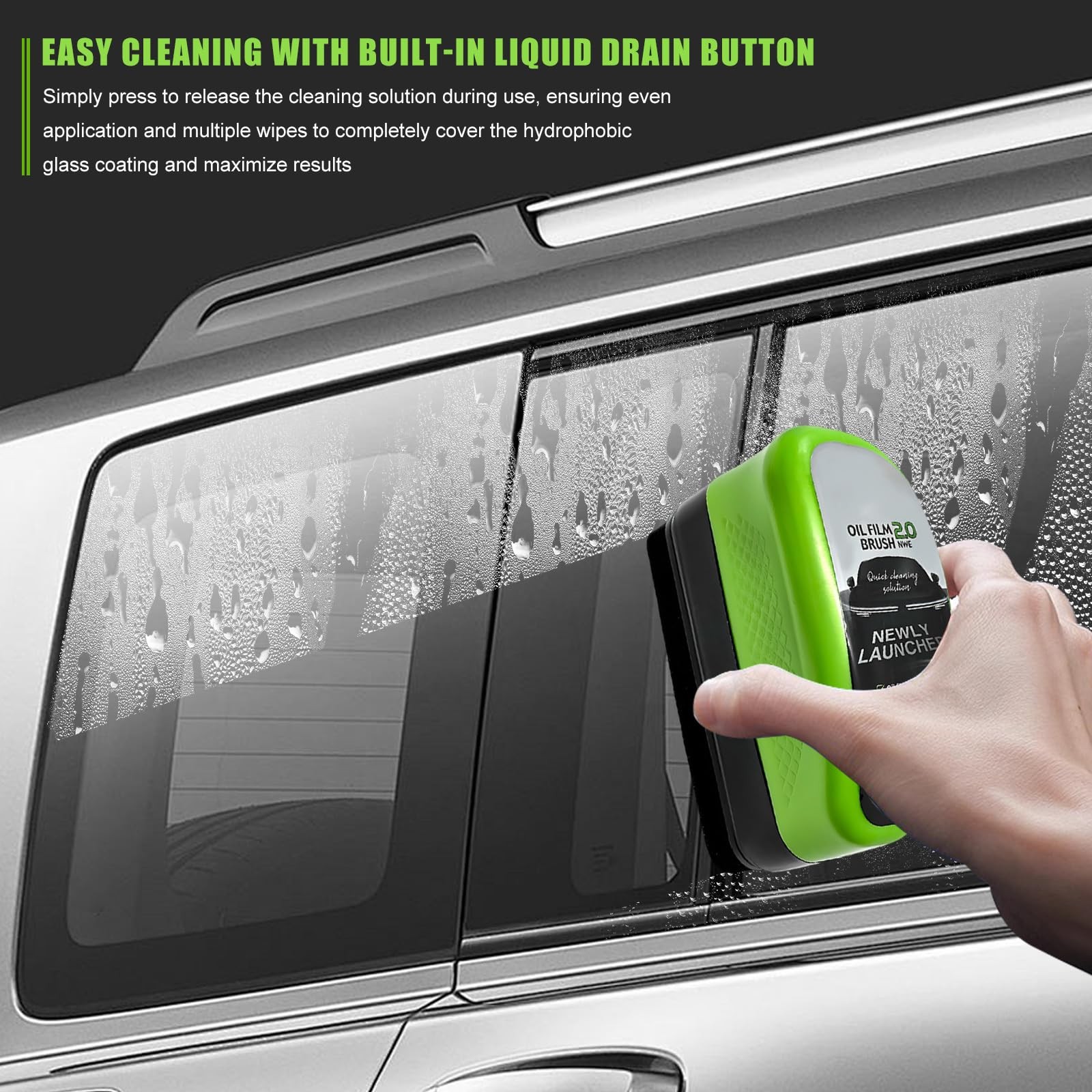 MTRPS 2PCS Automotive Oil Film Cleaning Brush, Professional Grade Windshield…
