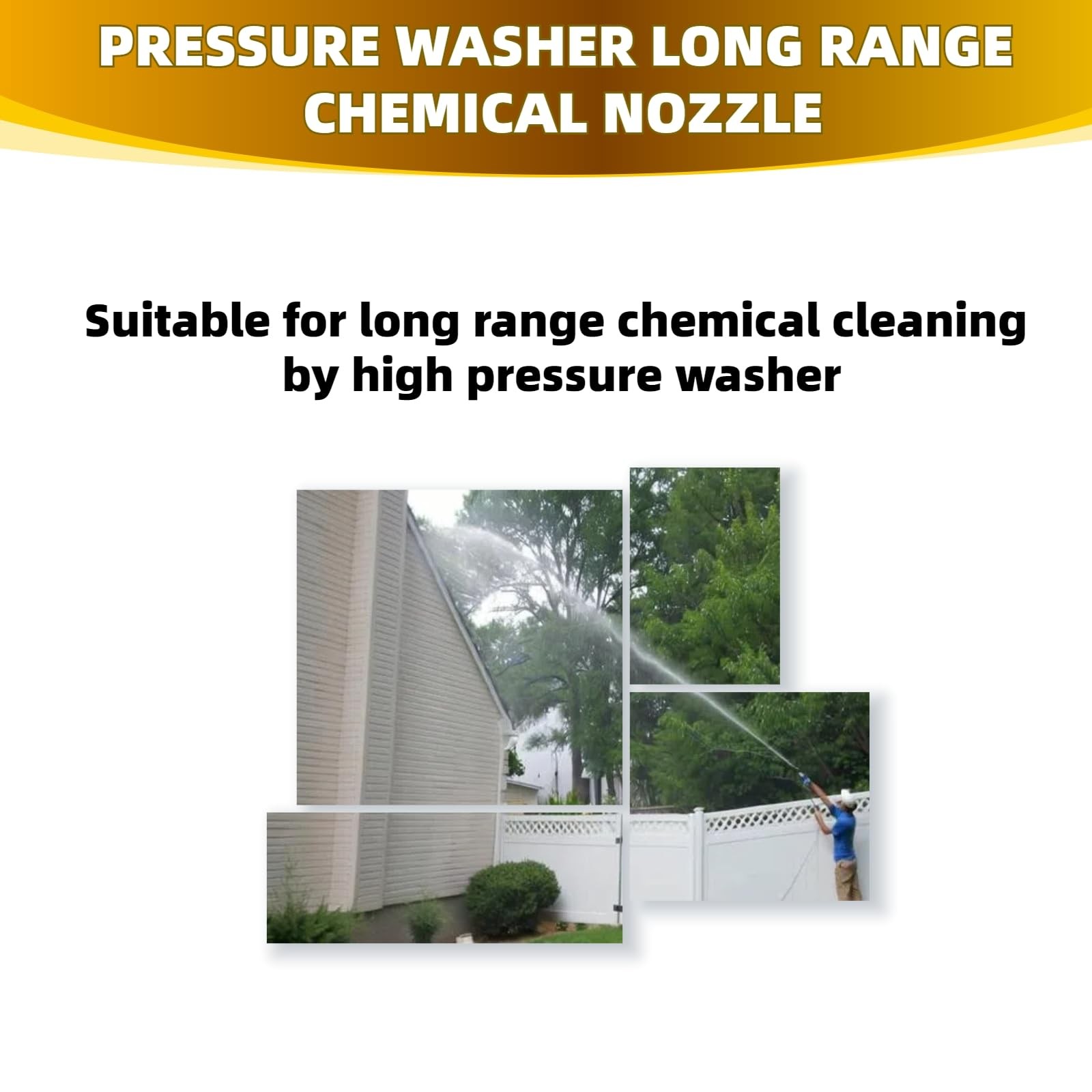 Pressure Washer Long Range Nozzle,with ladder saver nozzle for 1000 to 6000 P…