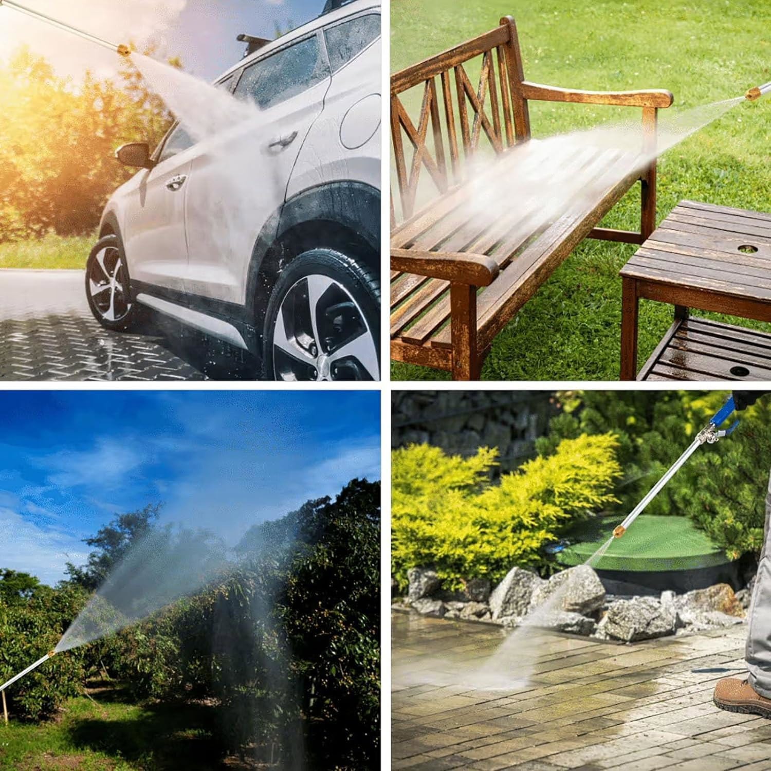 High Pressure Power Washer Water Spray Gun Nozzle Wand Attachment Garden Hose