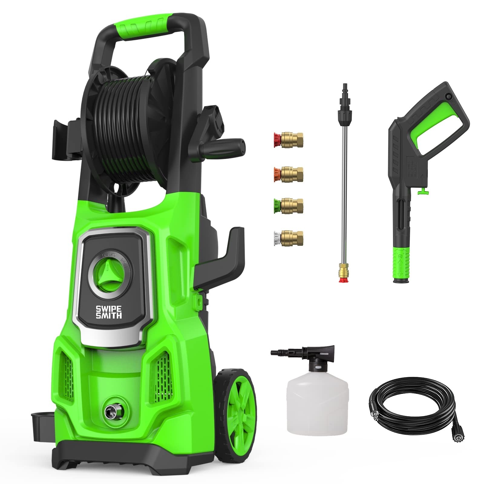 Electric Pressure Washer, SWIPESMITH 3500 Max PSI, 2.6 GPM Power Washer Machi…