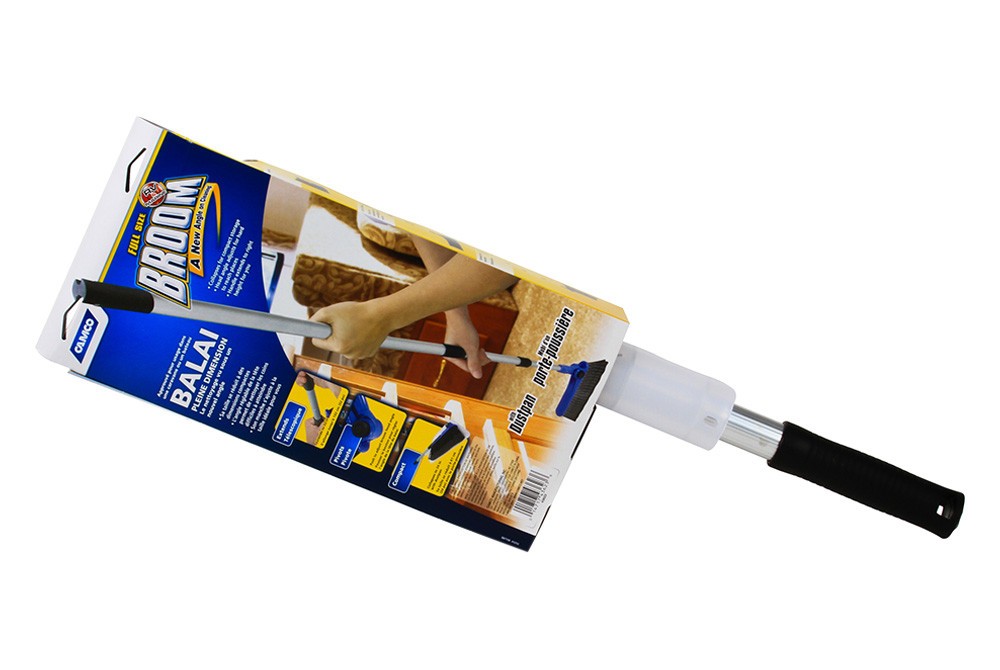Camco Adjustable Broom w Dust Pan