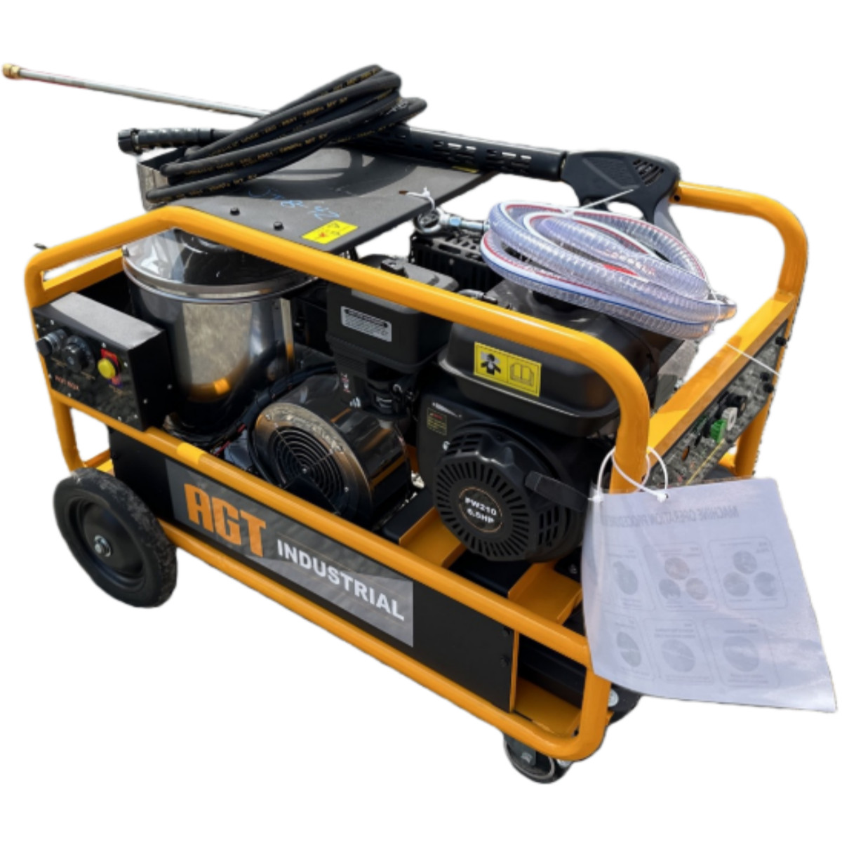 Agrotk Hot Water Pressure Washer Machine 6.5HP Gas Engine 3000 PSI Diesel Burner