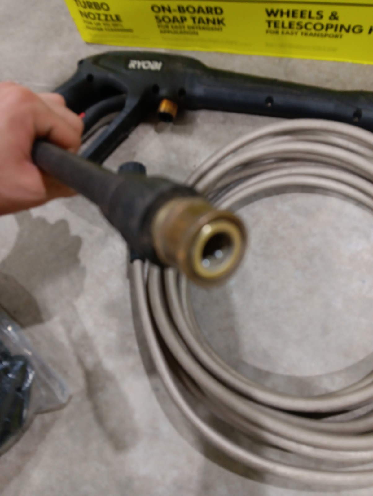 RYOBI 1900 PSI 1.2 GPM Cold Water Wheeled Corded Pressure Washer RY1419MT *READ*