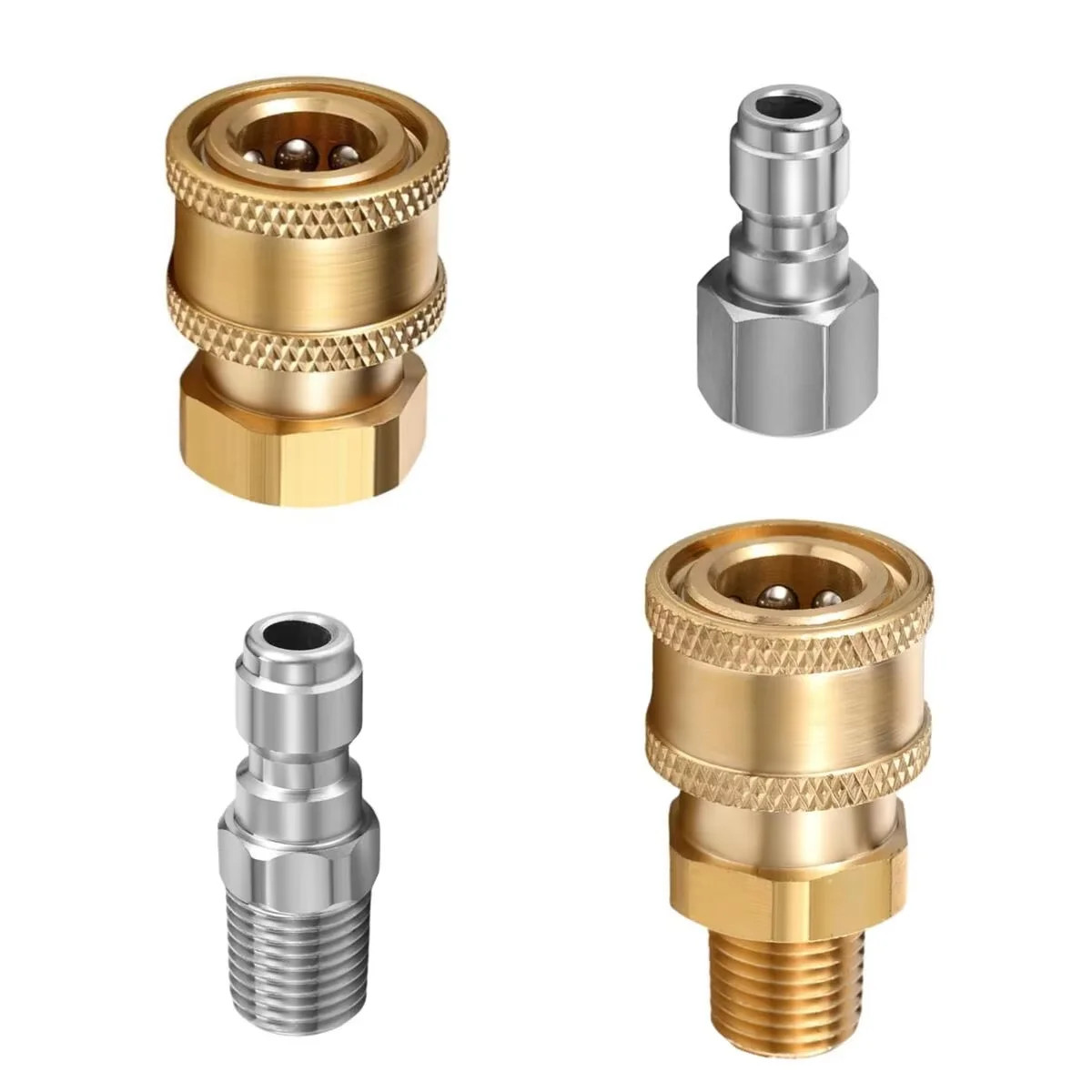 High Pressure Washer Nozzle 1/4″ Quick Plug Connector Coupler with G1/4 Male Fem