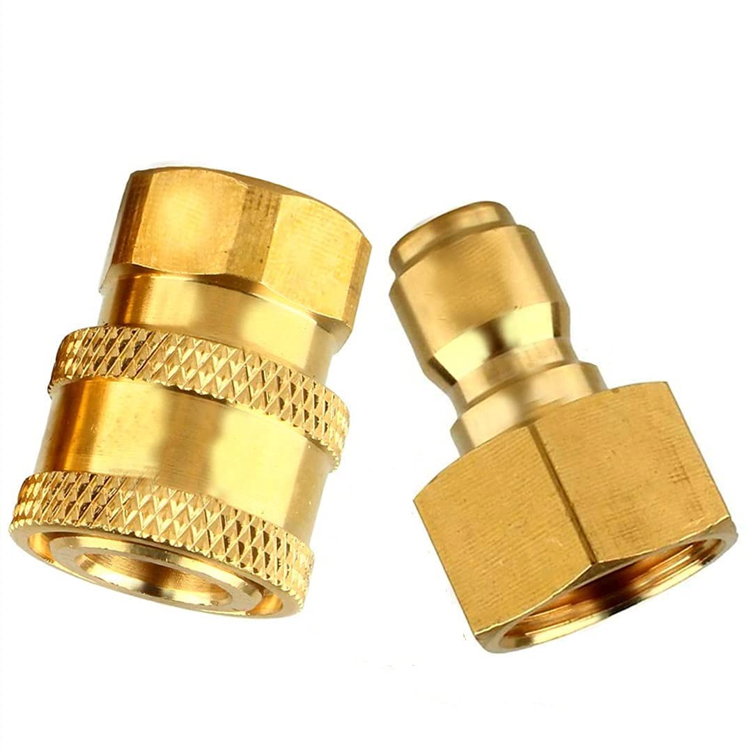 Pressure Washer Adapter Set,M22 Female Thread Fitting, 3/8″ Quick Connect kit…