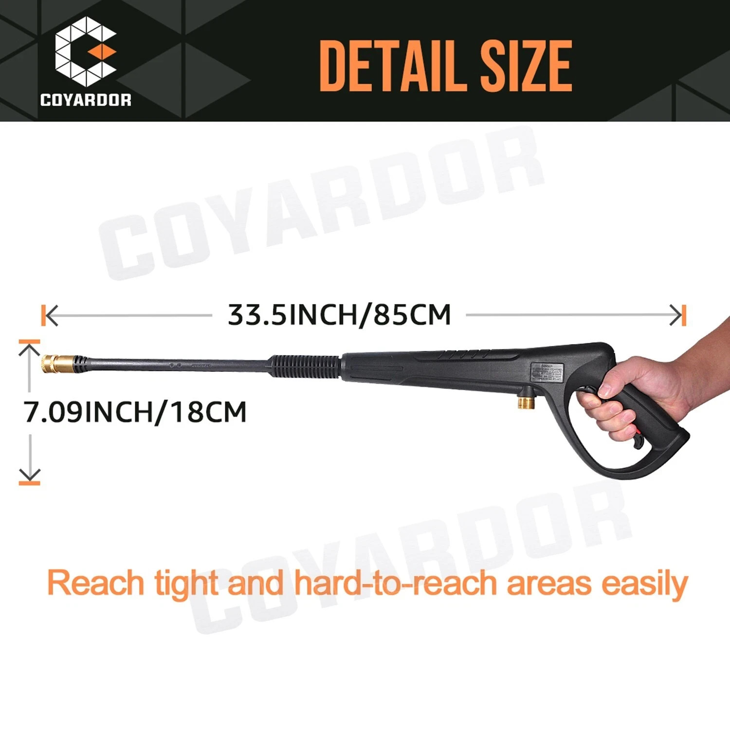 COYARDOR 2320 psi Pressure Washer Gun & Extension Wand M22-14mm/15mm