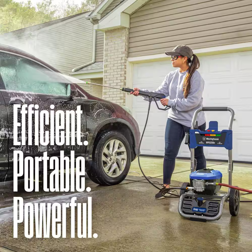 3200 Max PSI 1.76 Max GPM 13 Amp Cold Water Electric Powered Pressure Washer wit
