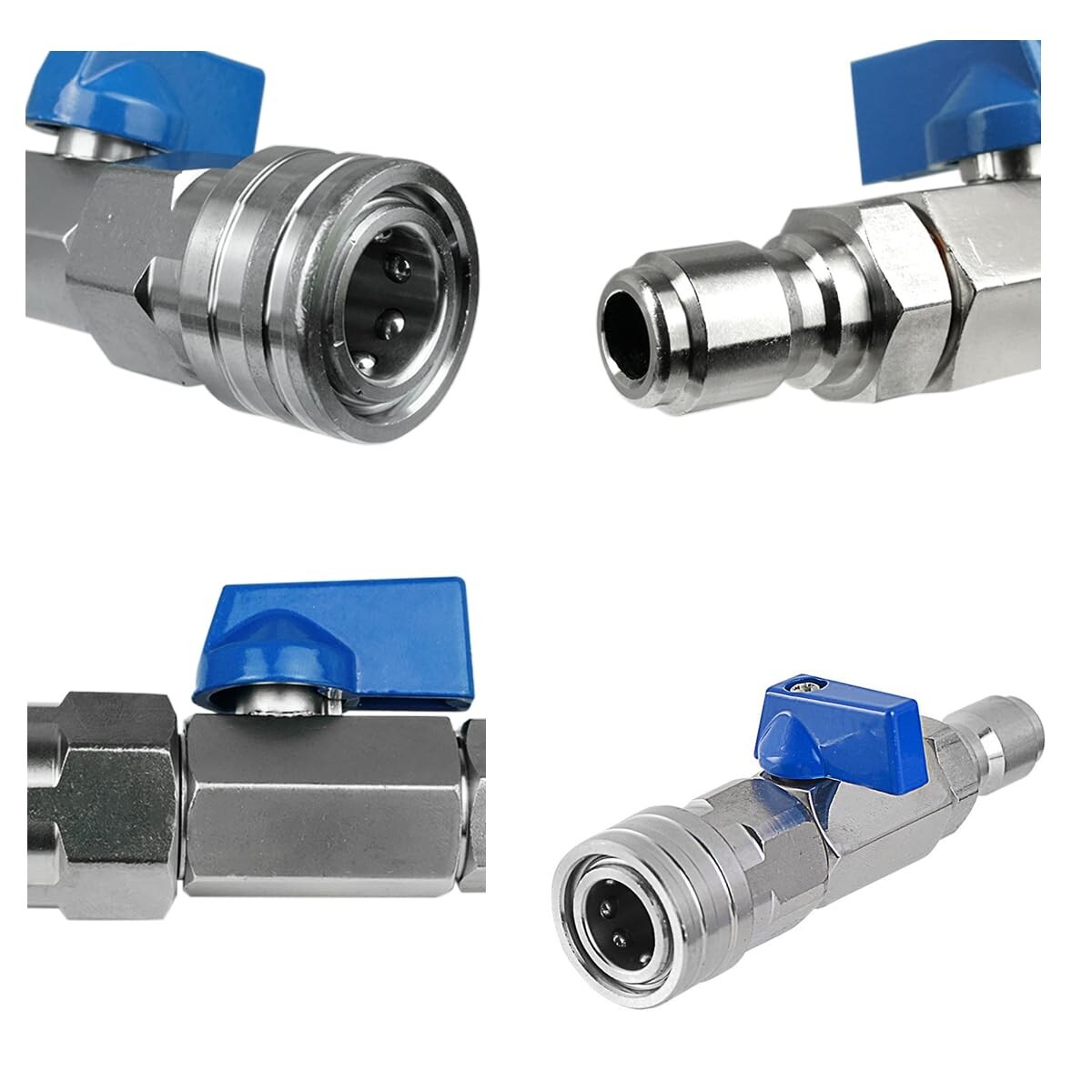 High Pressure Washer Ball Valve Kit 3/8 NPT Quick Connector 4500 PSI for Power W
