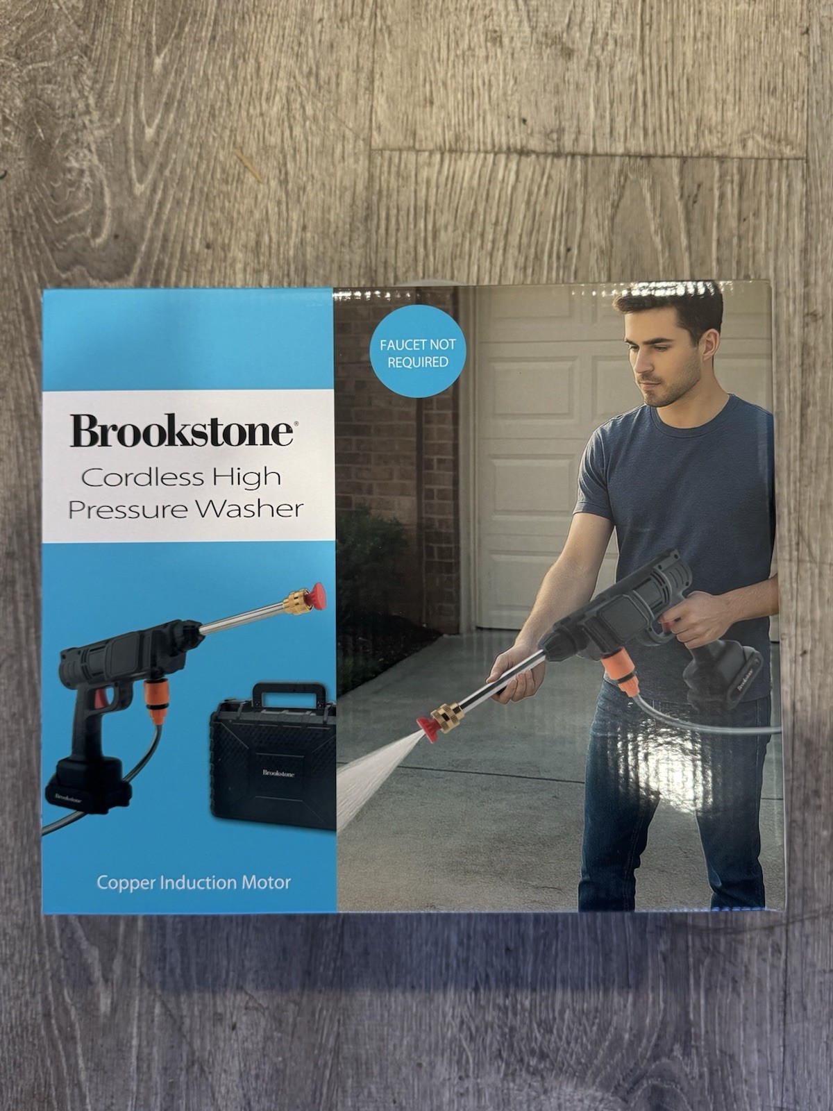 Brookstone Cordless High-Pressure Washer Portable Rechargeable – Brand New
