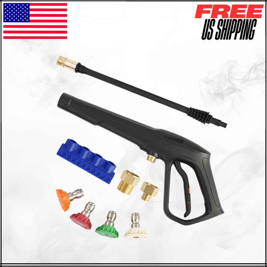 Pressure Washer Gun Set M22-14mm M22-15mm Fit Ryobi Karcher Greenworks 2320PSI