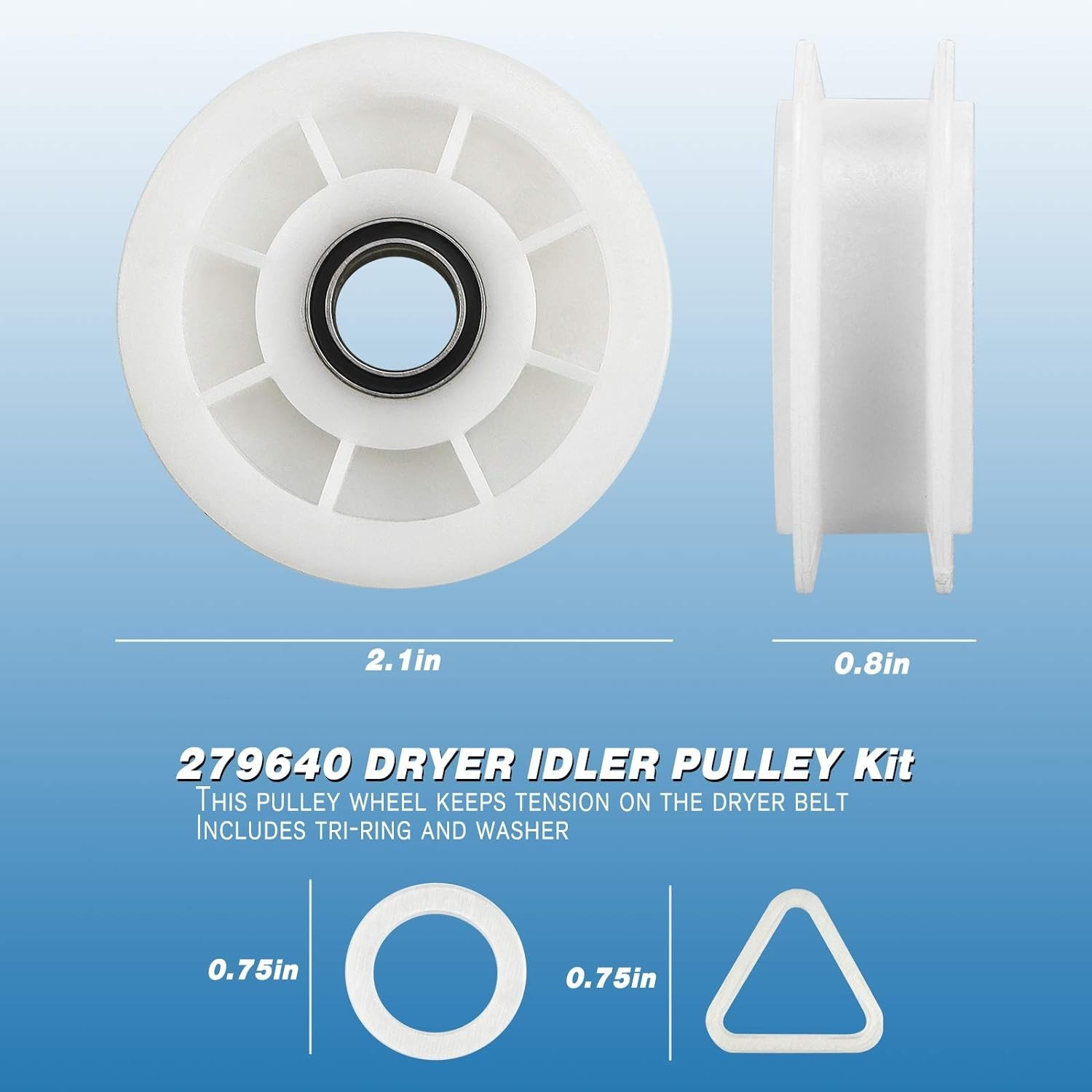 Easy Installation Dryer Maintenance Kit: 4392067 Drum Roller & Belt Included
