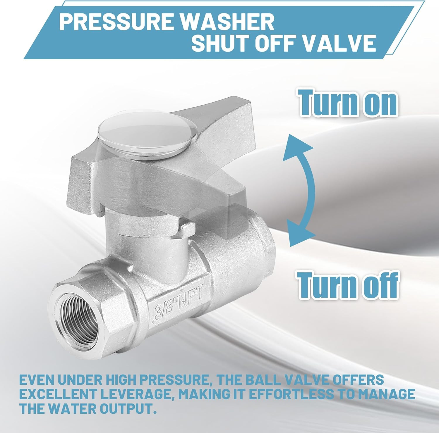 Ball Valve Pressure Washer, 3/8″ Quick Connect Ball Valve Kit, High Pressure Shu