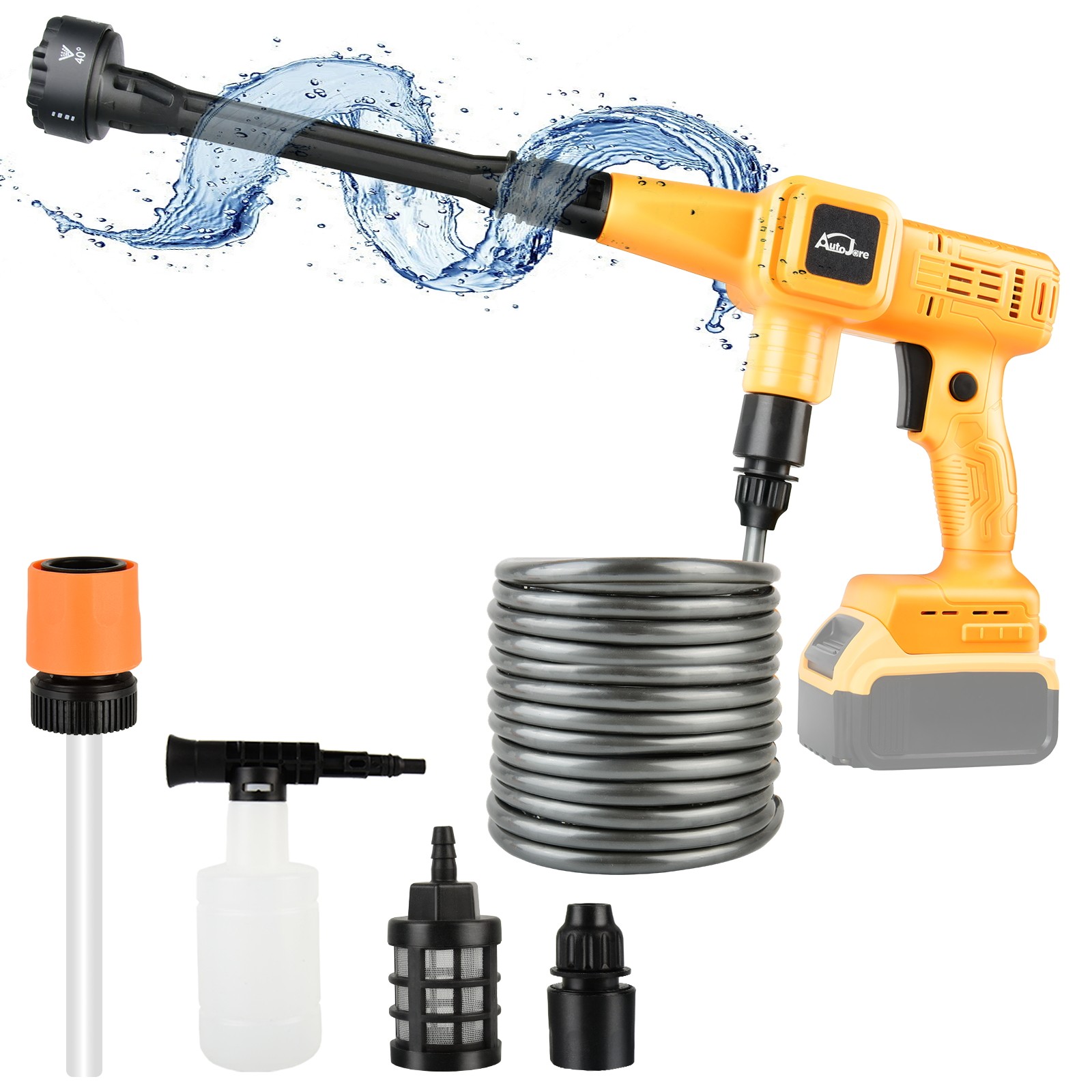 880PSI Cordless Pressure Washer Compatible with DeWalt 20V MAX Battery Tool