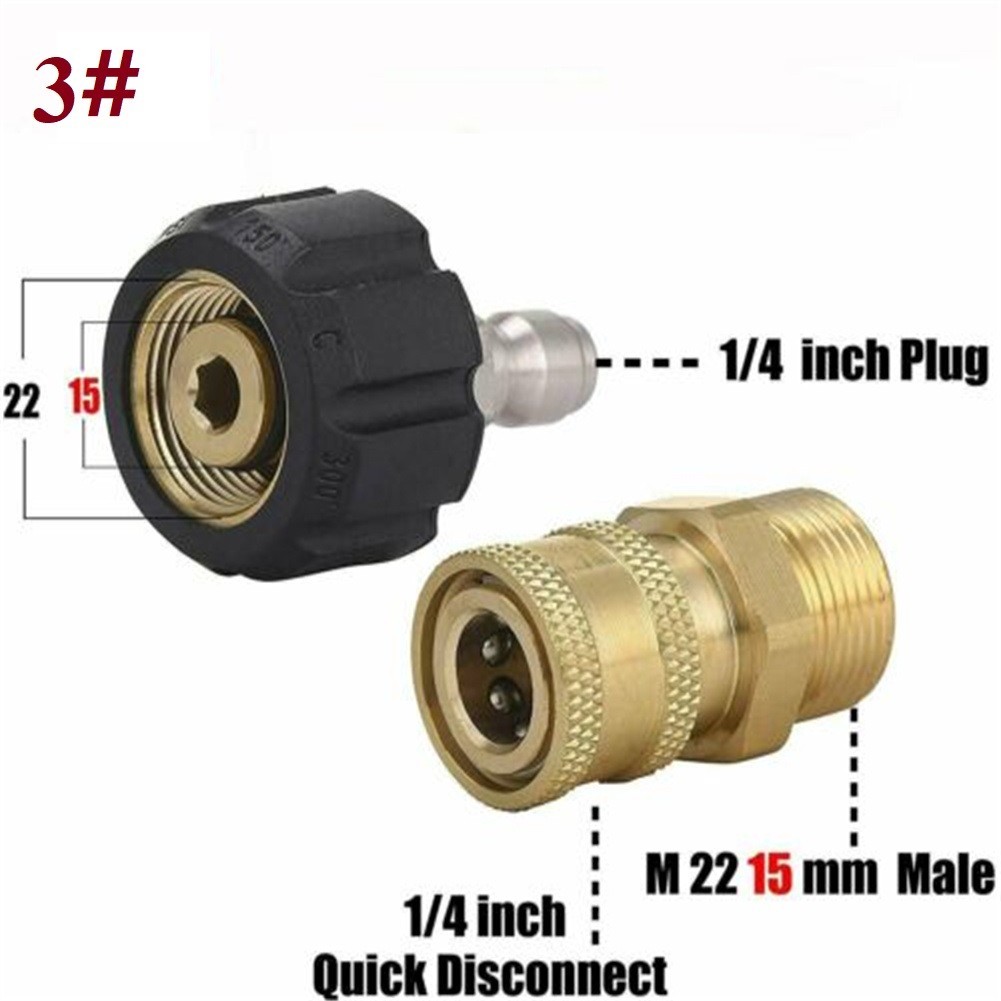 M22 Washer Swivel Adapter Set 14mm 15mm Quick Connect To 1/4“ 3/8“ Accessory ·