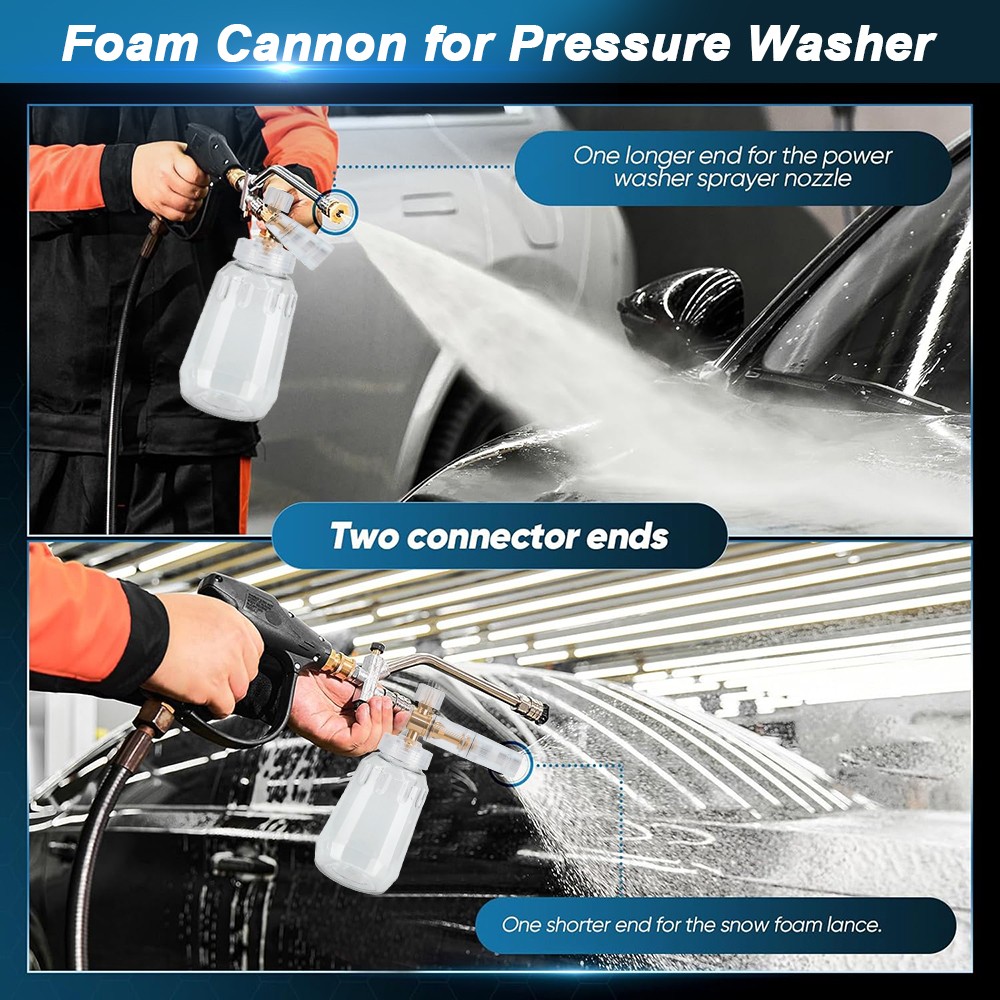 High-pressure Cleaning Foam Suit Snow Gun Wash Soap Lance Sprayer Washer Bottle