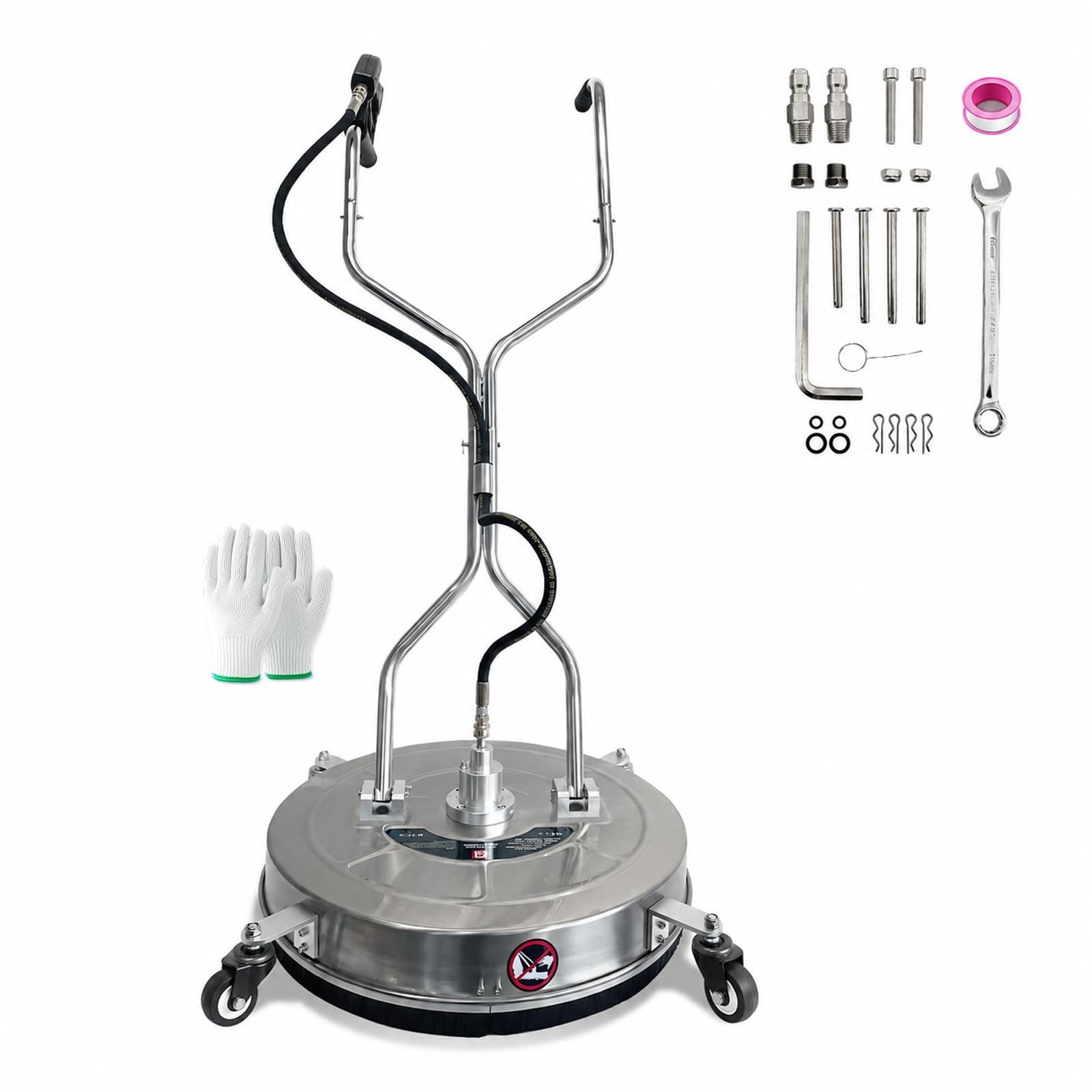 20″ Pressure Washer Surface Cleaner w/ Handles & Wheels Quick Connect