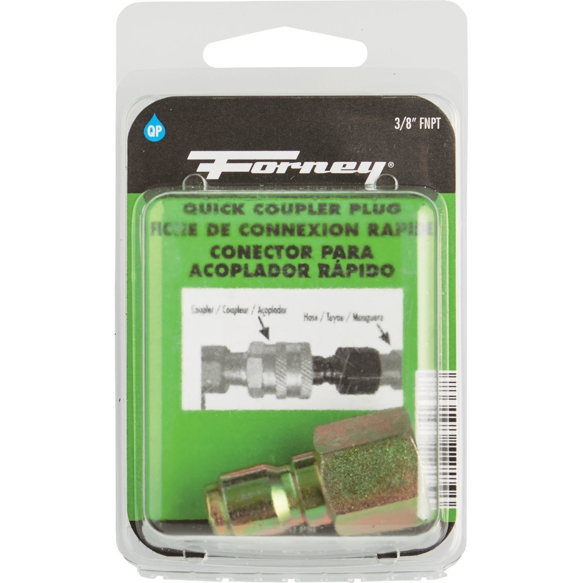 Forney 3/8 In. Female Quick Connect Pressure Washer Plug 75137 Forney 75137