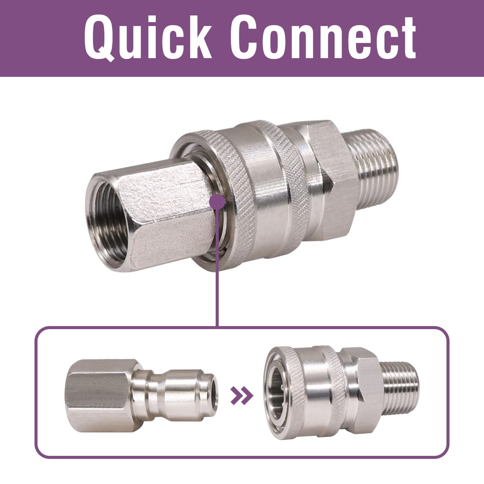 1/4 inch pressure washer quick connect fittings stainless steel power washer …