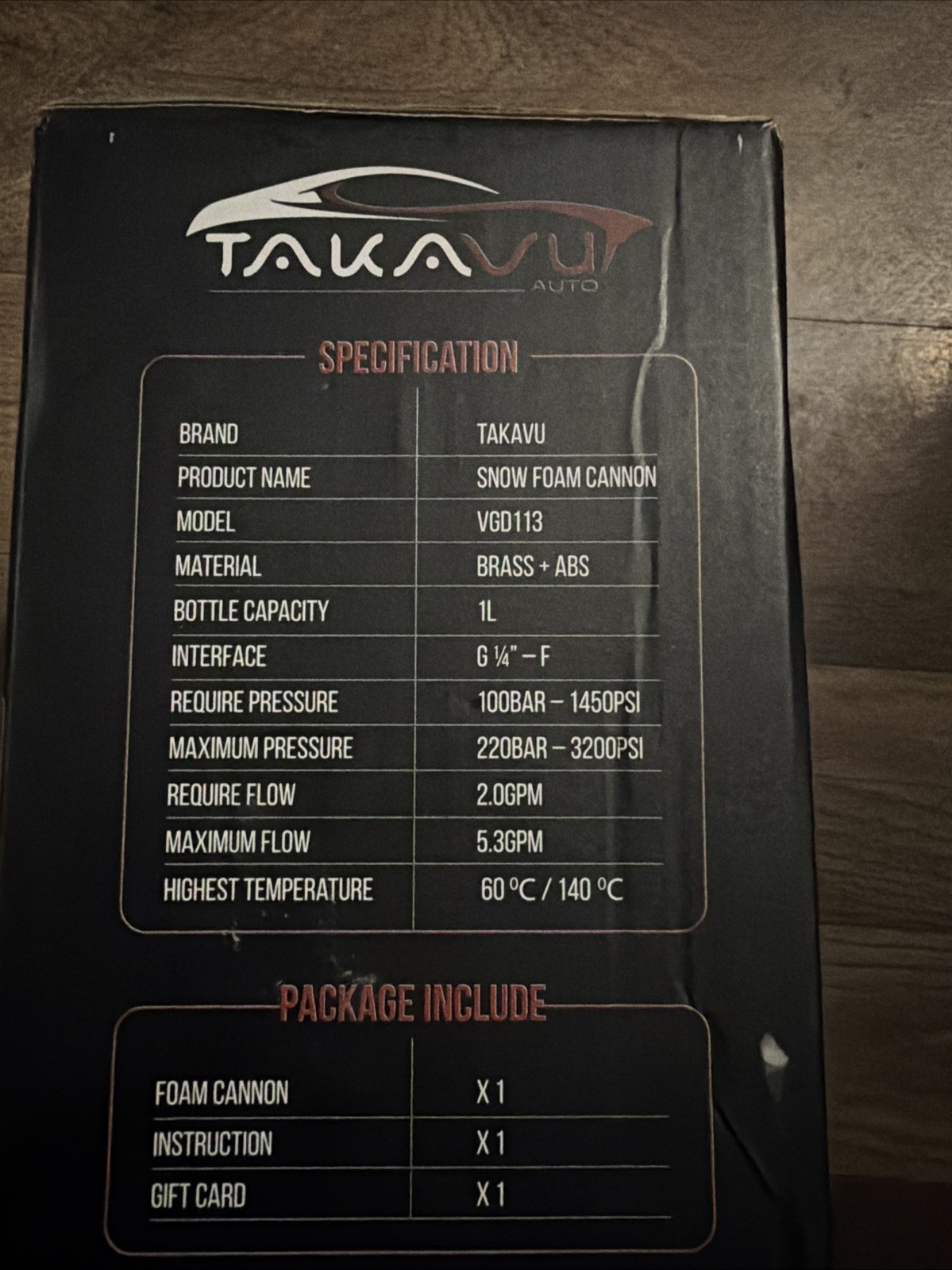 Takavu Snow Foam Cannon
