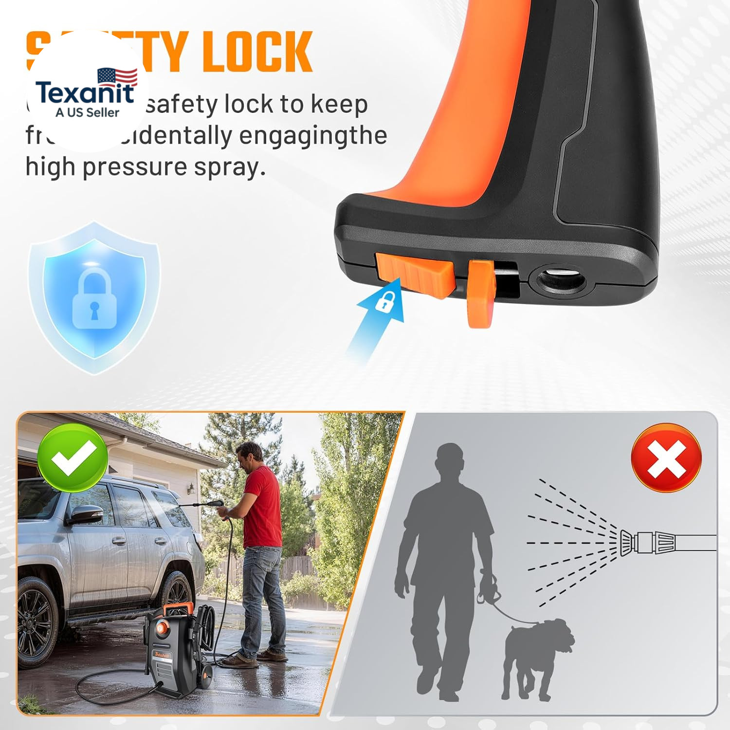 2 in 1 Pressure Washer & Steam Cleaner, 2GPM 3000PSI with High Pressure Cleaner,
