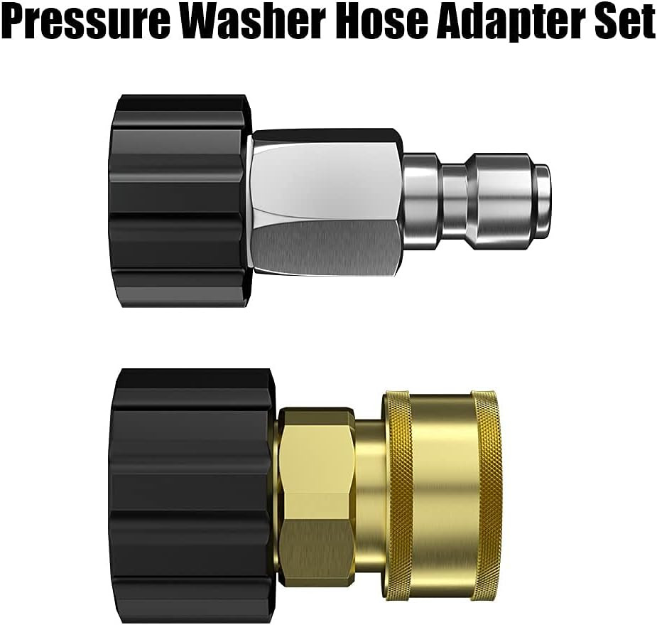 Pressure Washer Adapter M22 14Mm to 3/8” Quick Connect Fitting 4500PSI | Power