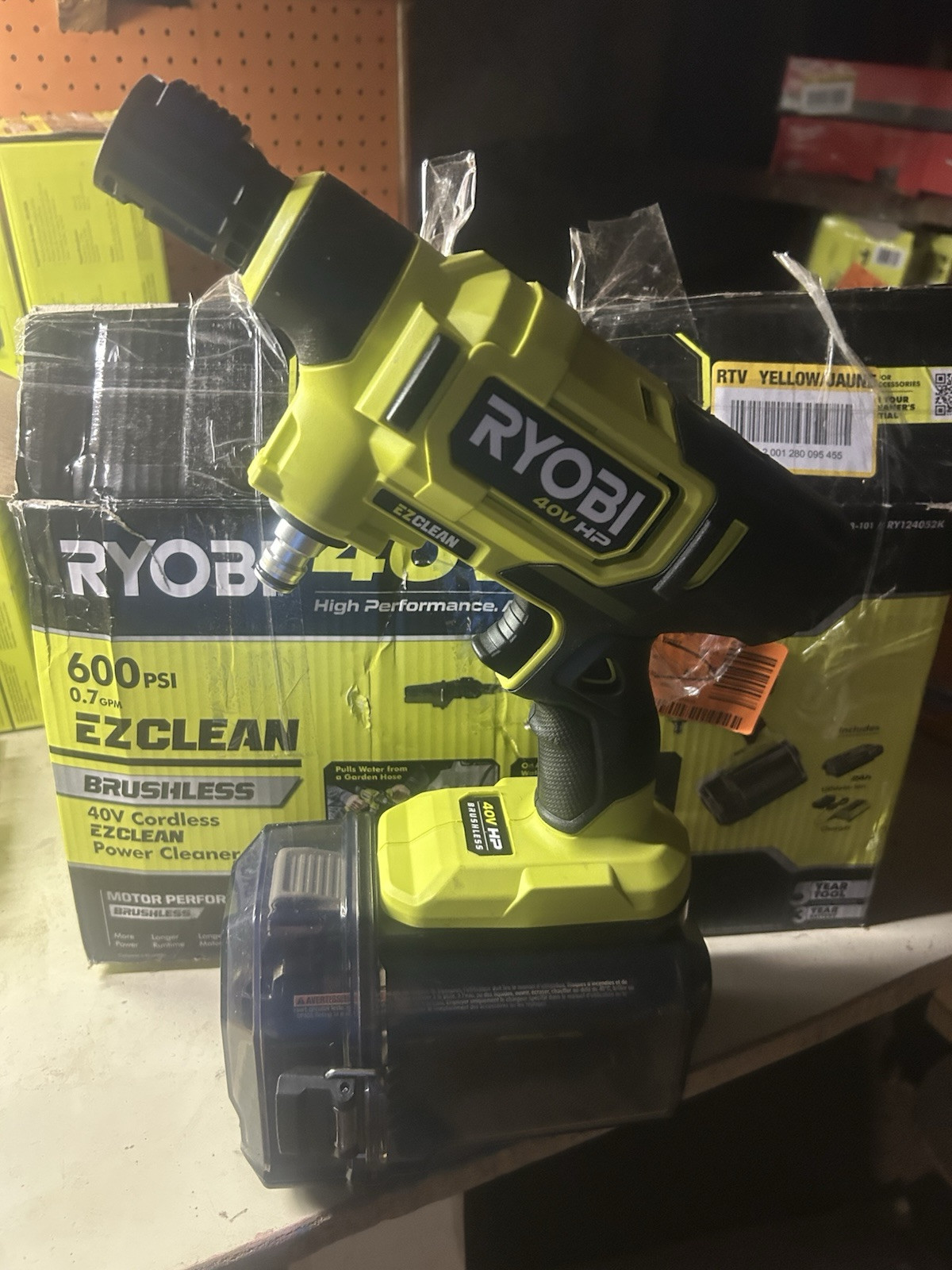 Ryobi 40V 600 PSI Brushless EZClean Power Washer Kit RY124052k