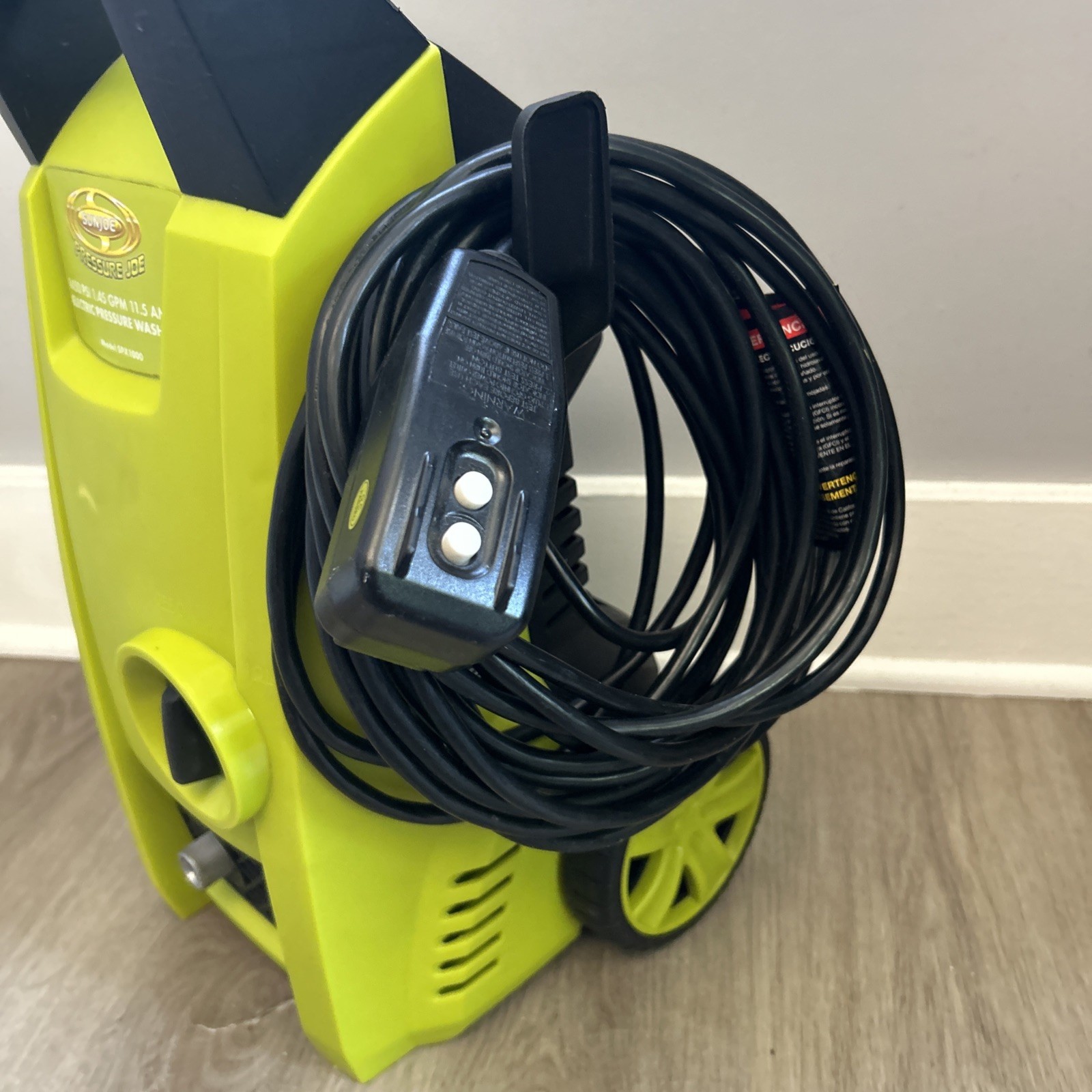 Sun Joe Electric Pressure Washer ONLY 1.1 GPM SPX1000 Portable Water Cleaner