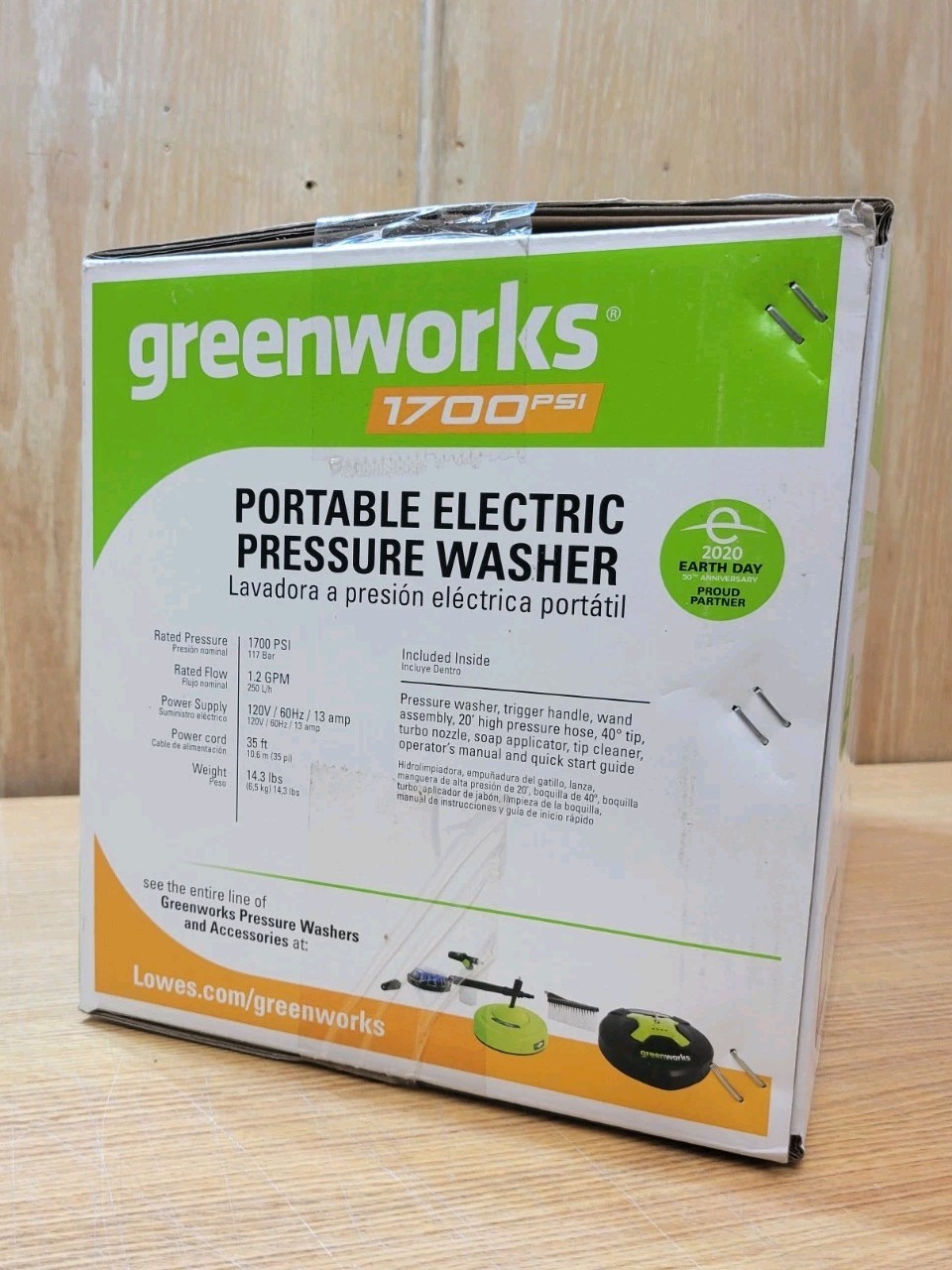 Greenworks 1700 PSI Portable Electric Pressure Washer Kit | BRAND NEW