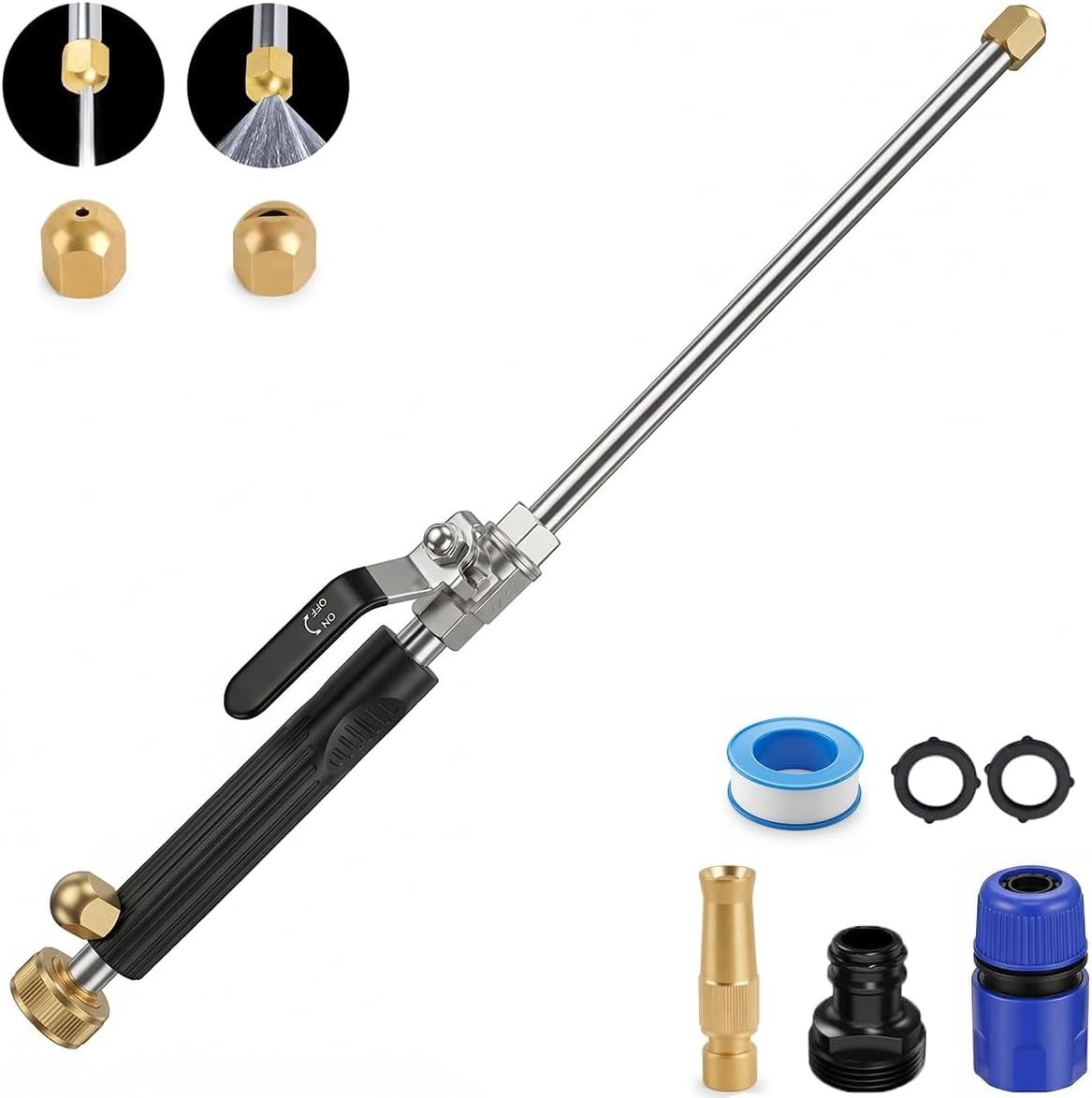 Hydro Jet High Pressure Power Washer – Extendable Wand for Versatile Cleaning