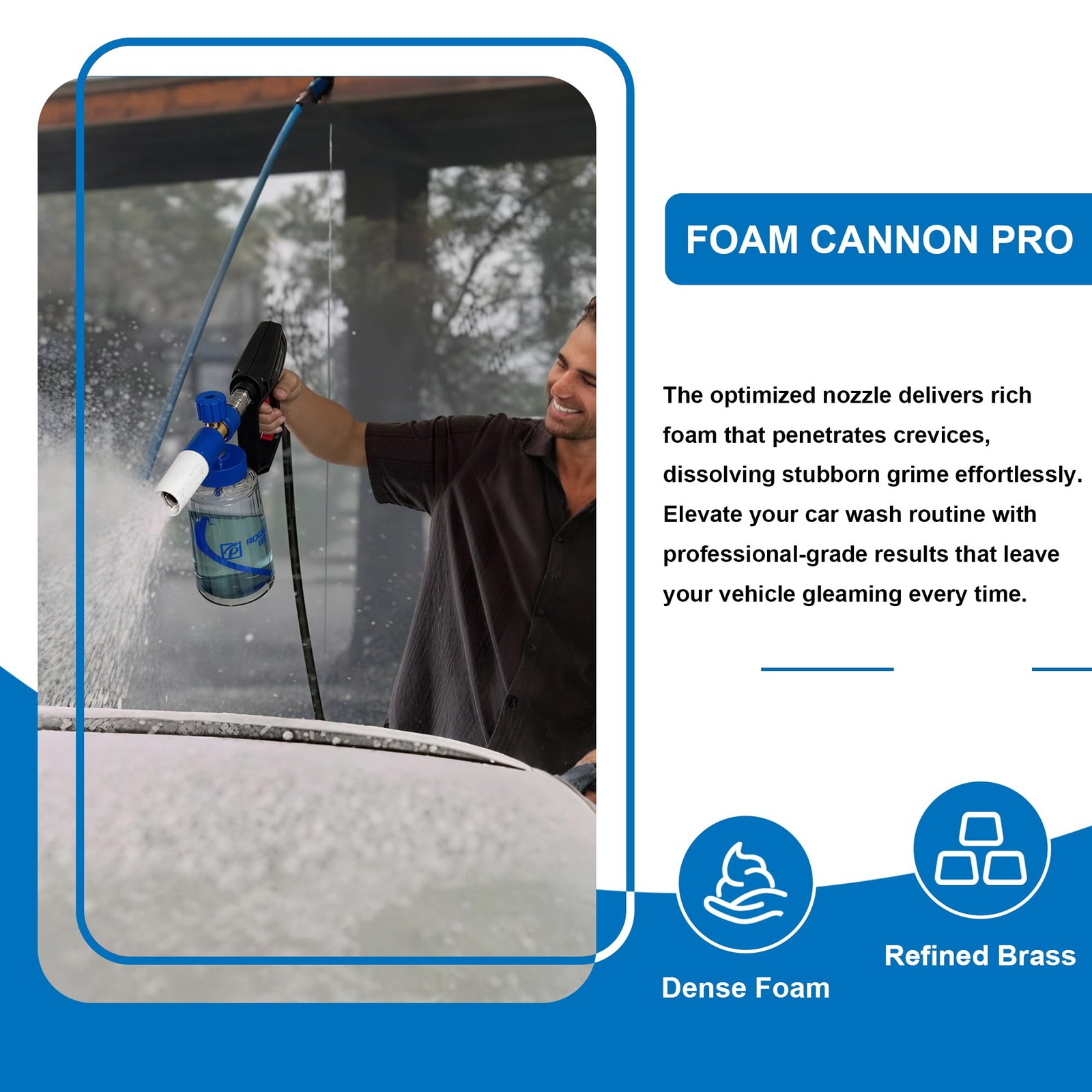 Foam Cannon Pro, Wide Mouth Soap Cannon for Power Washer, Car Wash High Press…