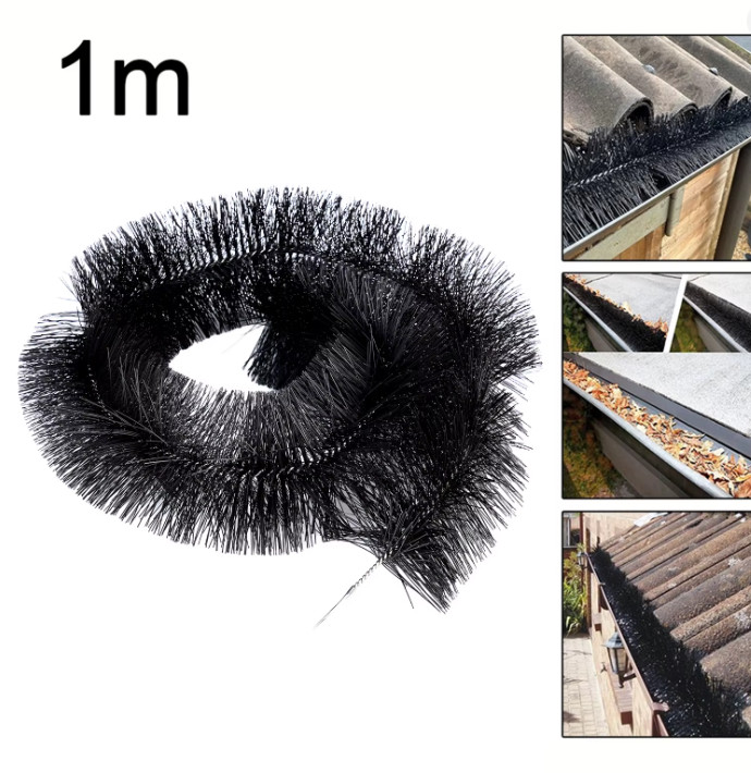 1pc Gutter Brush Leaf Guard Roof Drain Filter Cleaner 1M – Home Garden – NEW